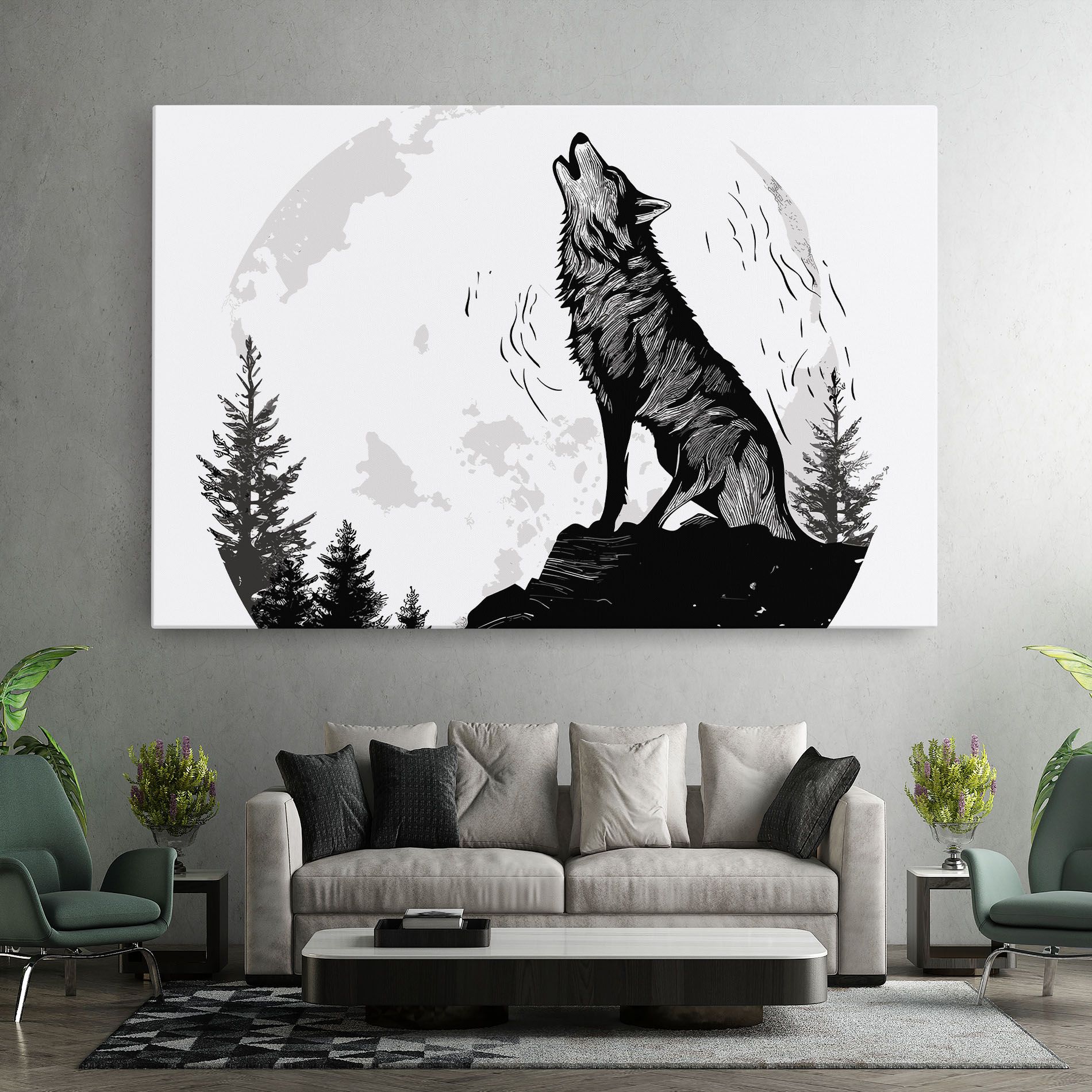 Grey Moon Wolf mockup 7