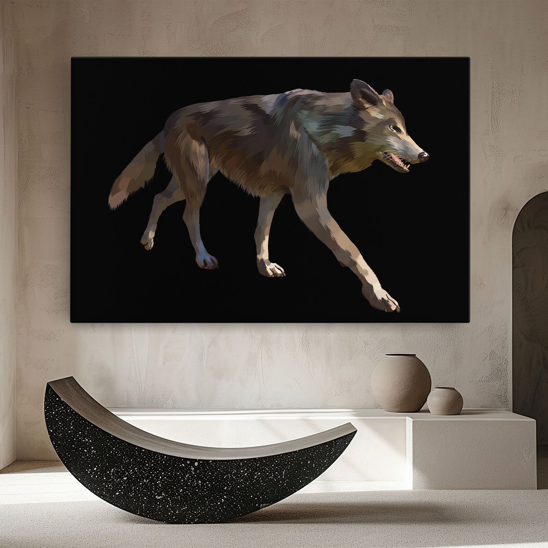 3d Wolf mockup 8