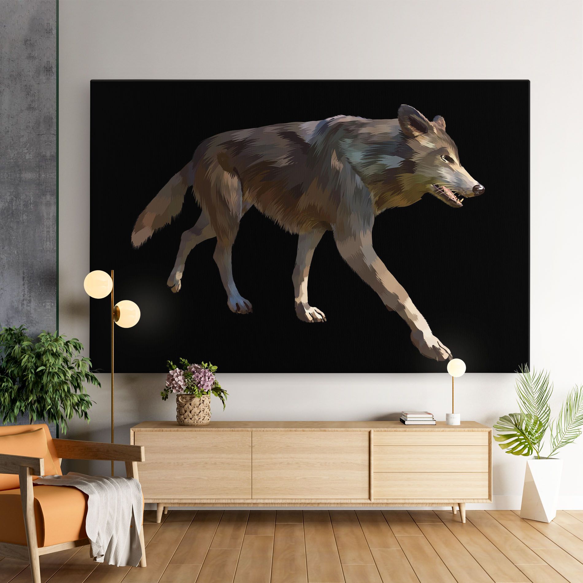 3d Wolf mockup 9