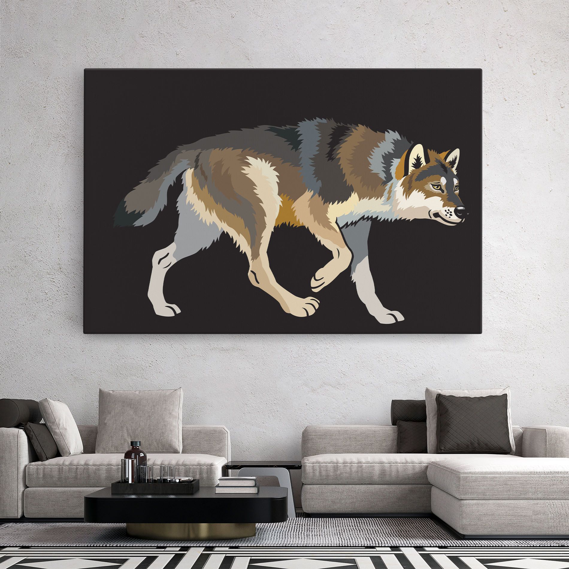 Cartoon Wolf mockup 2