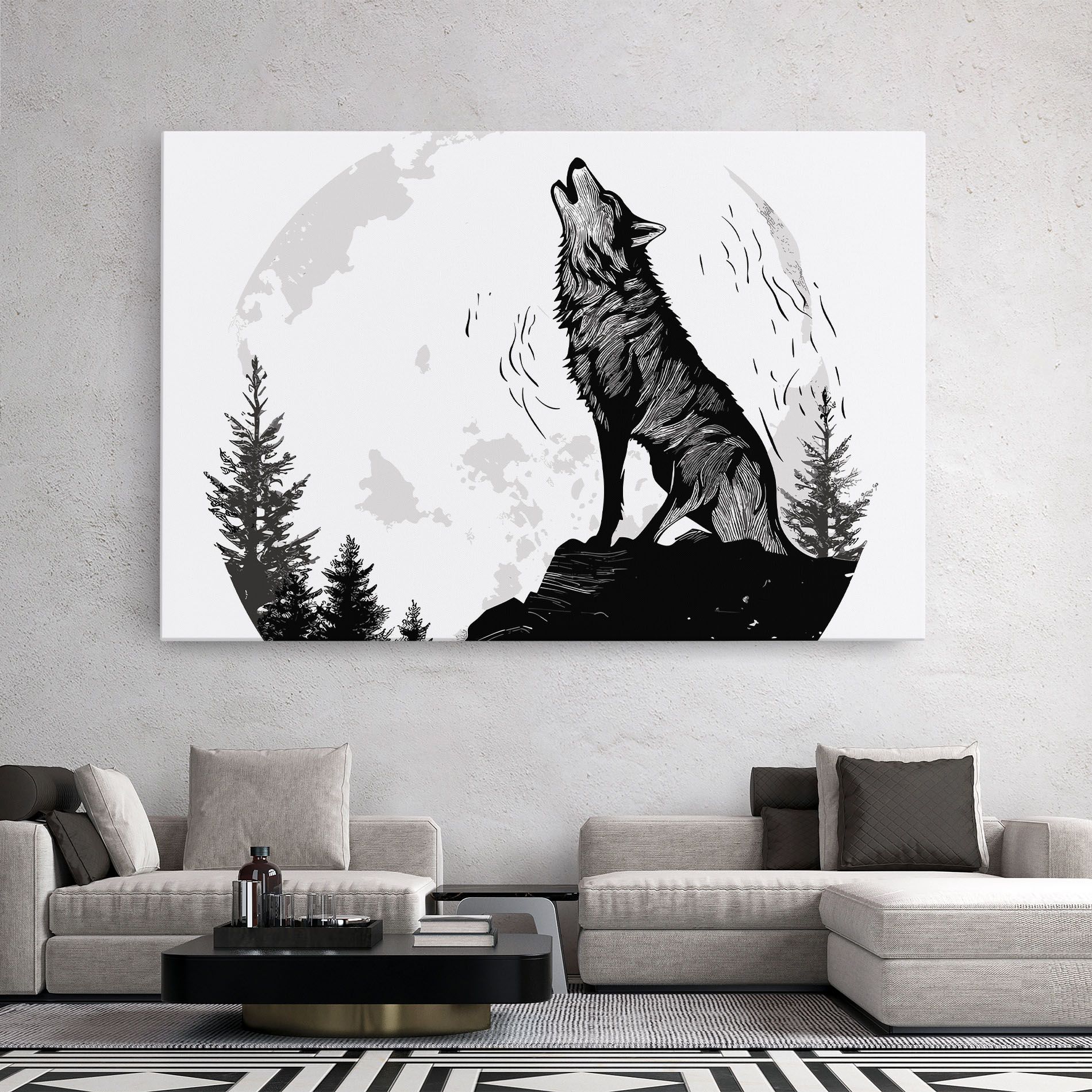 Grey Moon Wolf mockup 2