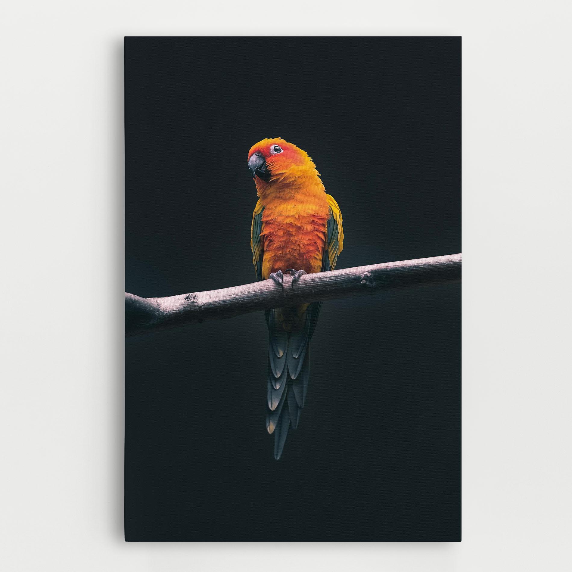 Картина на платно Fire Parrot mockup 0