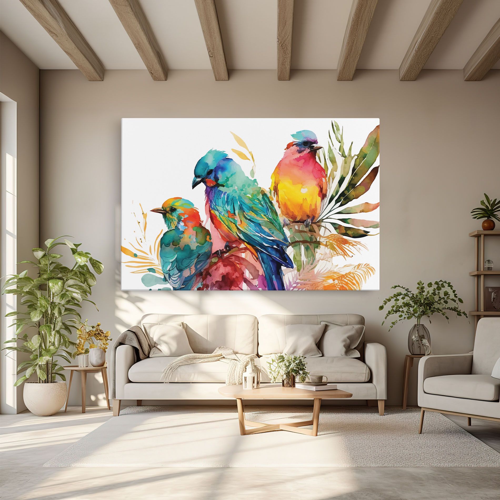 Colorful Birds mockup 6
