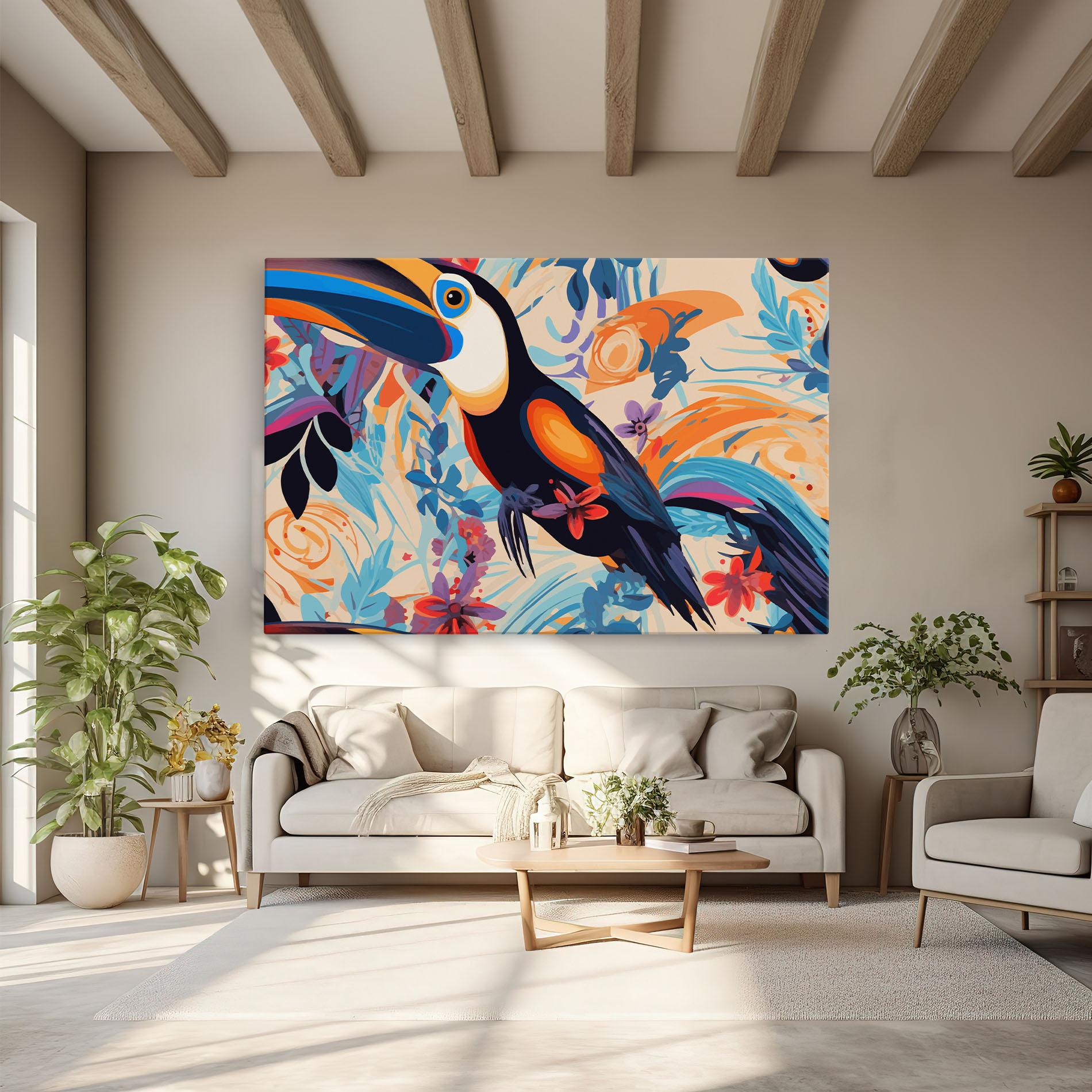 Картина на платно Colorful Toucan mockup 6