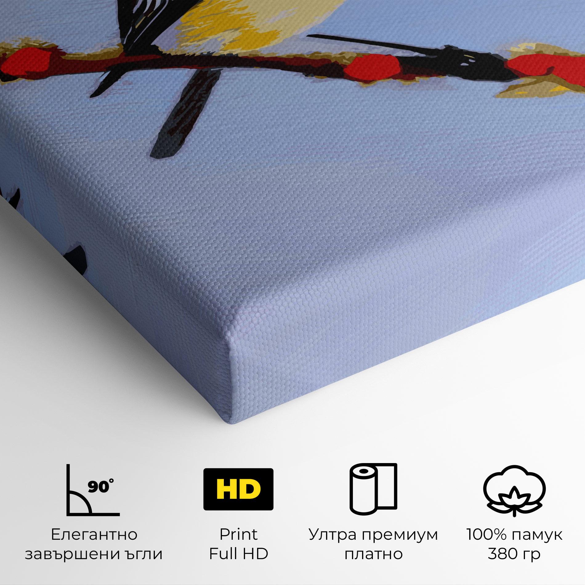 Картина на платно Bird Painting mockup 4
