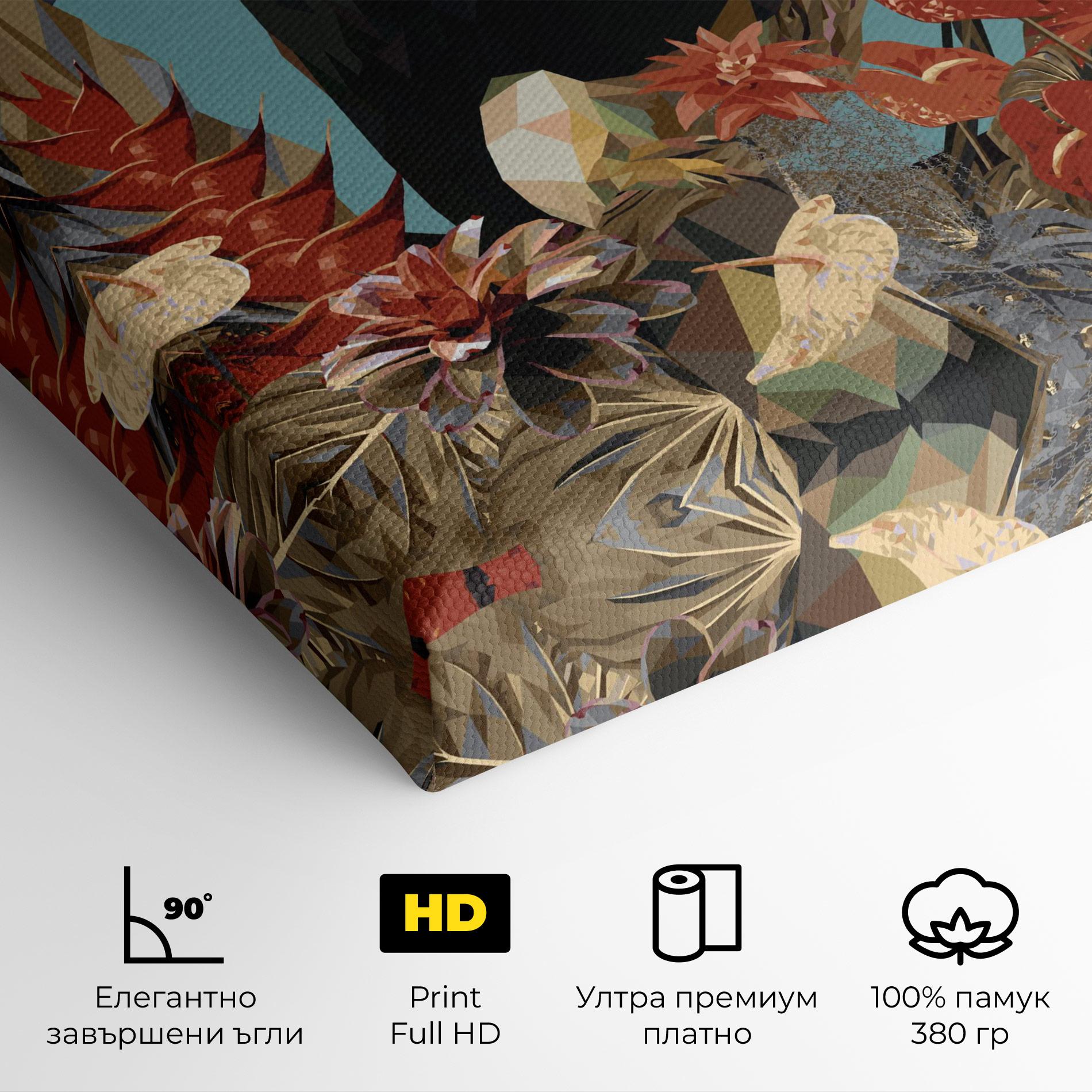 Картина на платно Black Interesting Bird mockup 4