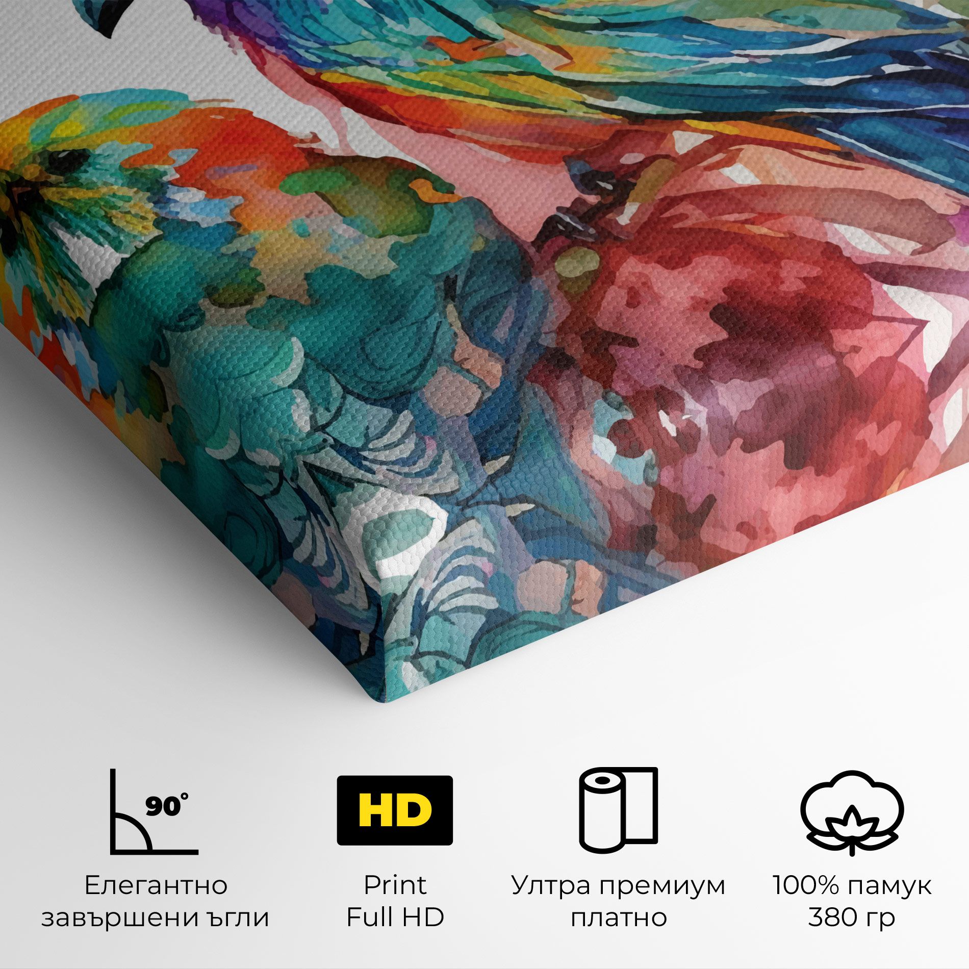 Colorful Birds mockup 4