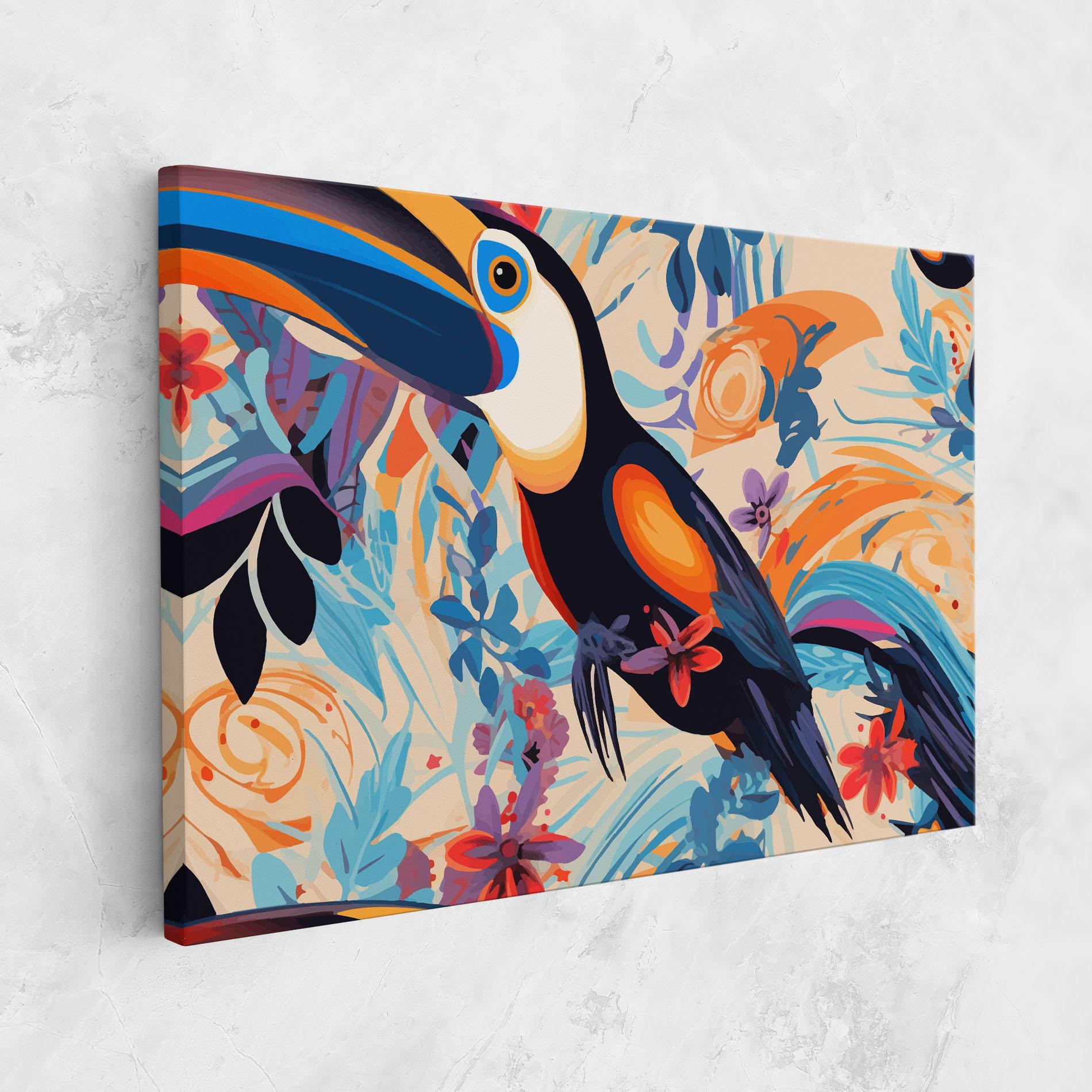 Картина на платно Colorful Toucan mockup 1