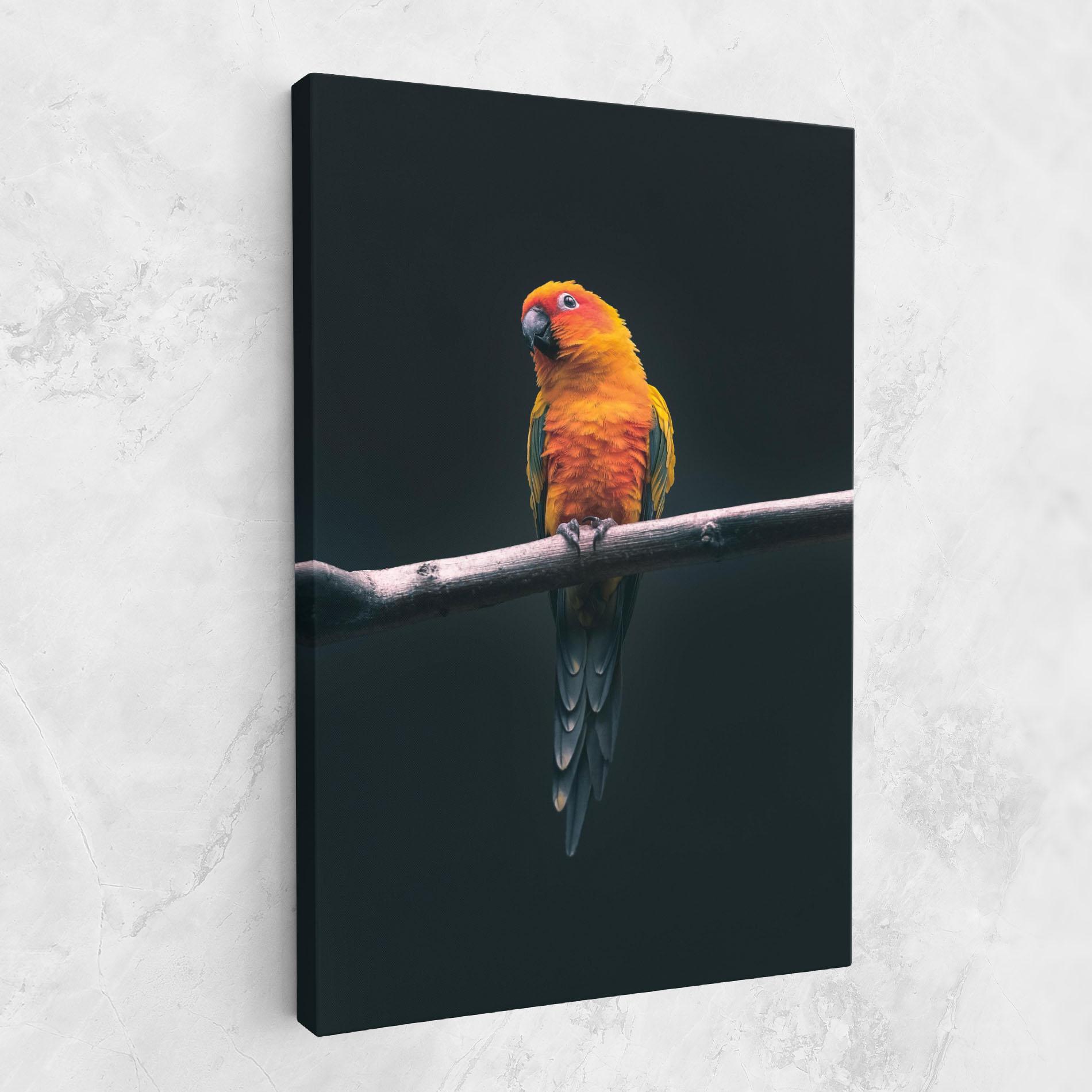 Картина на платно Fire Parrot mockup 1
