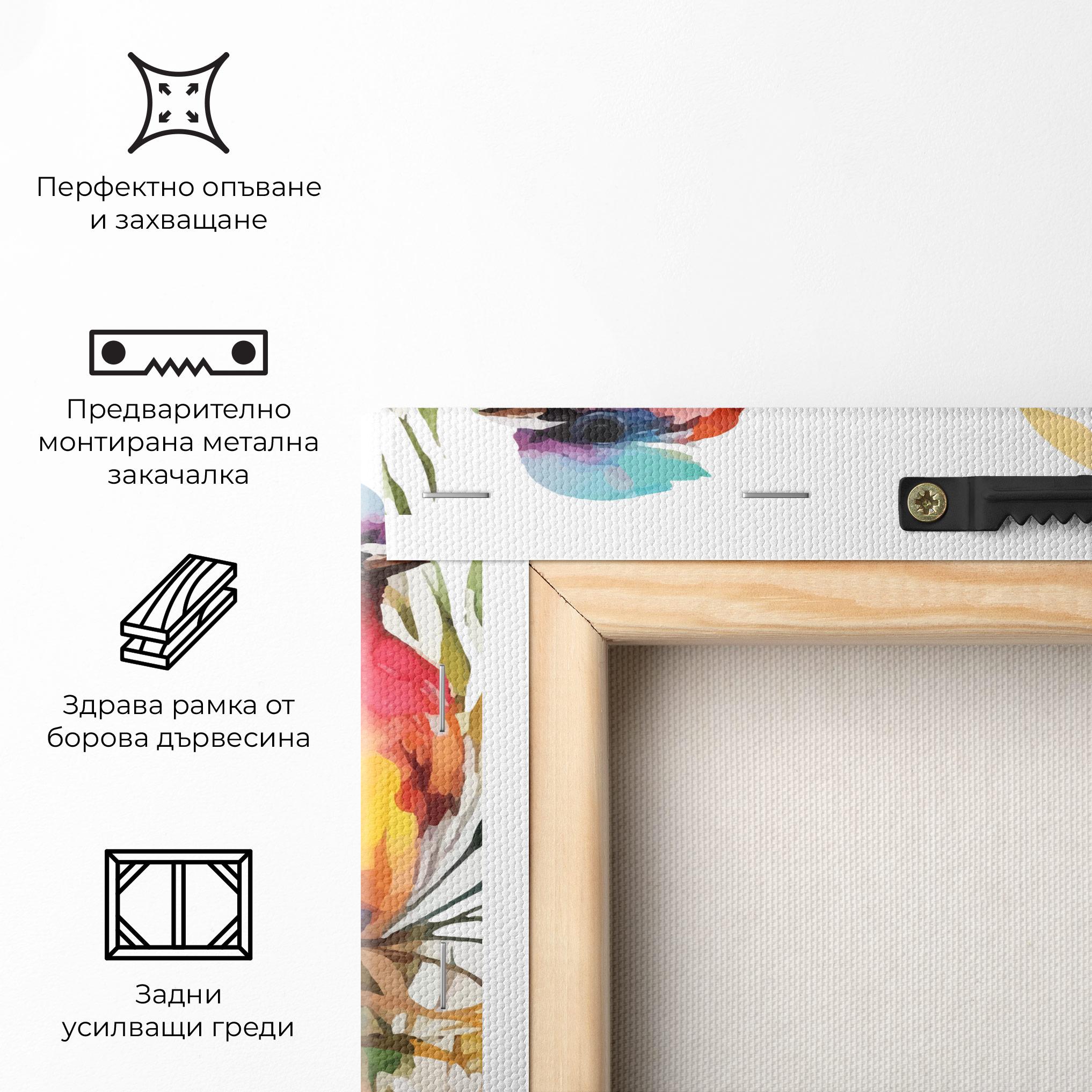 Картина на платно Colorful Birds mockup 5