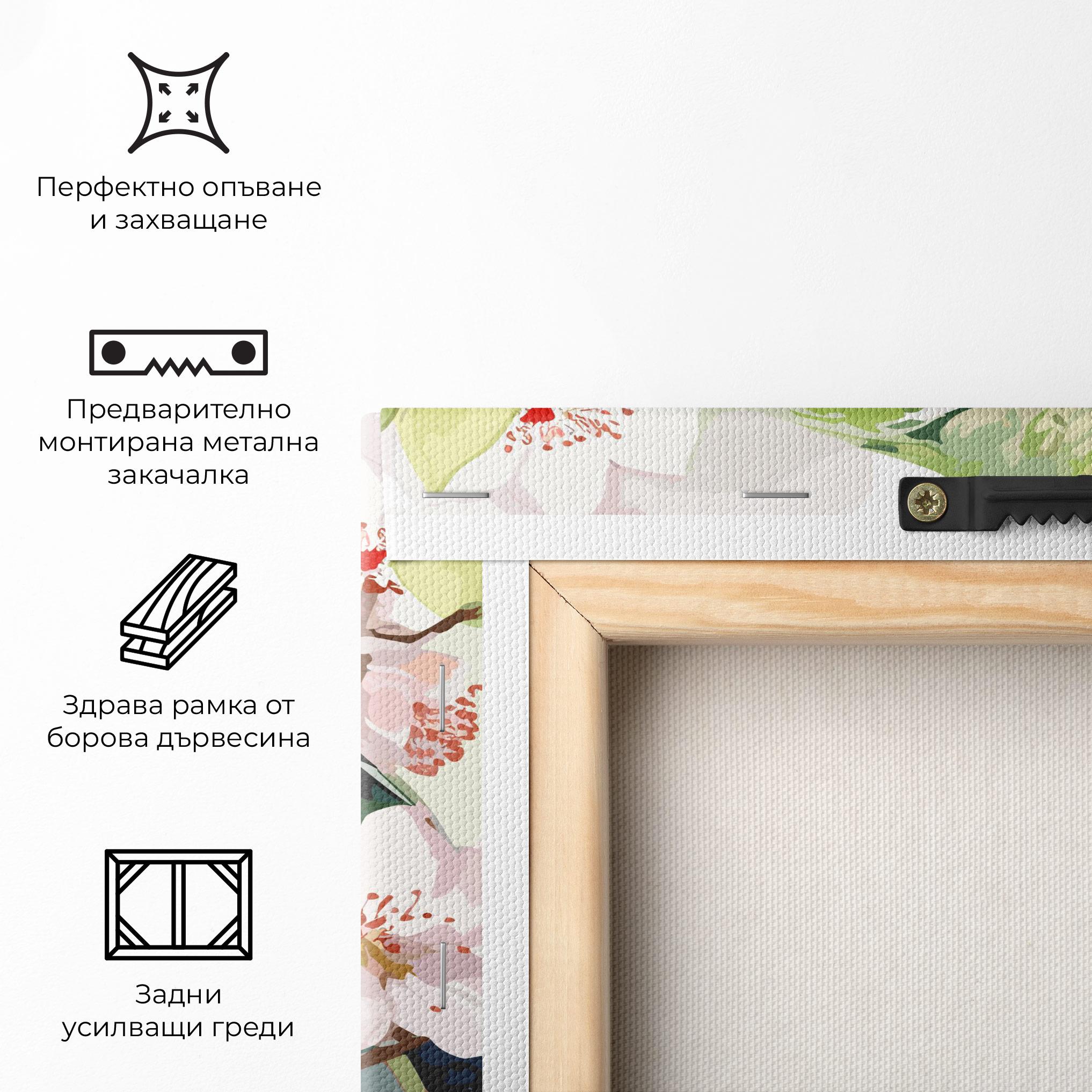 Картина на платно Cute Green Parrot mockup 5