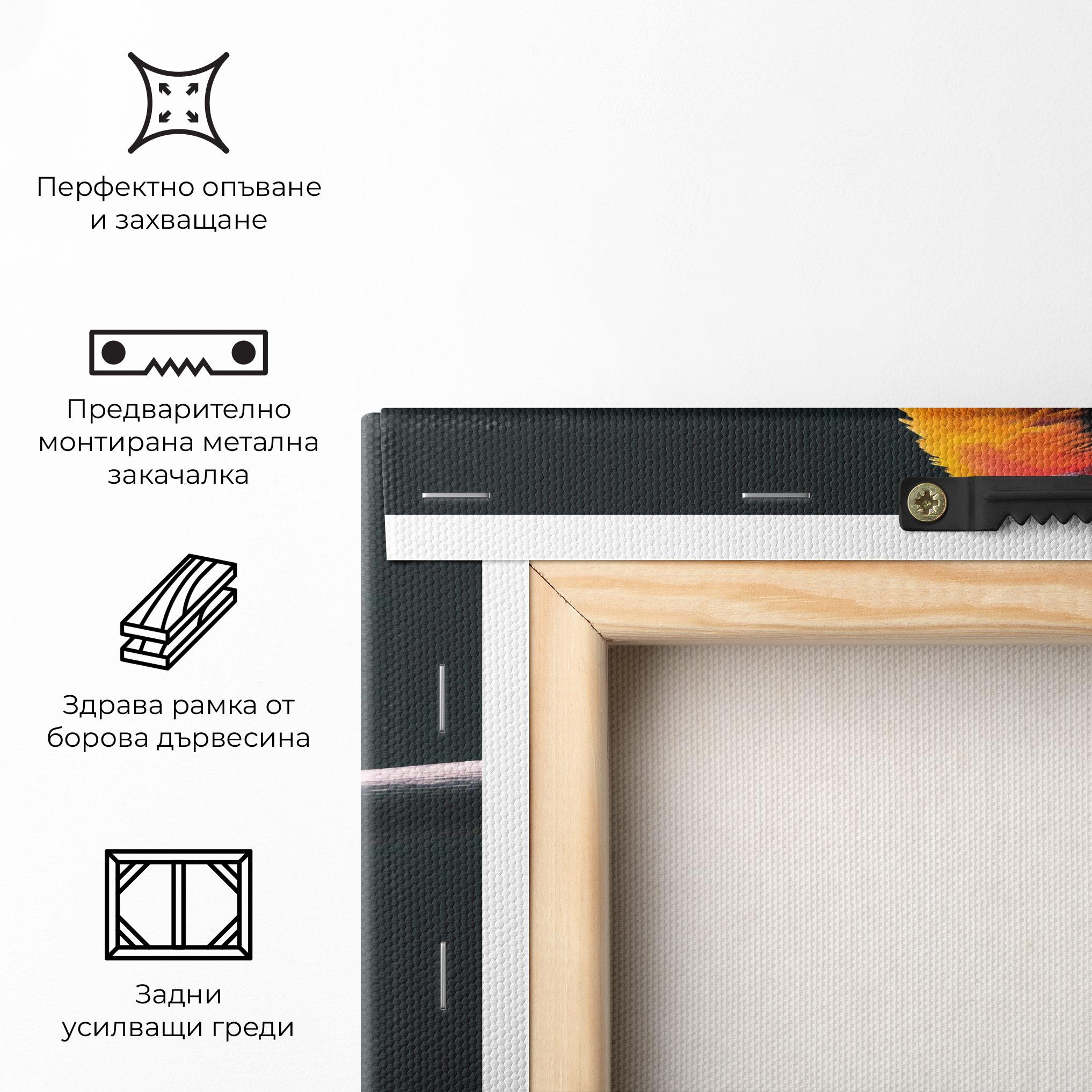 Картина на платно Fire Parrot mockup 5