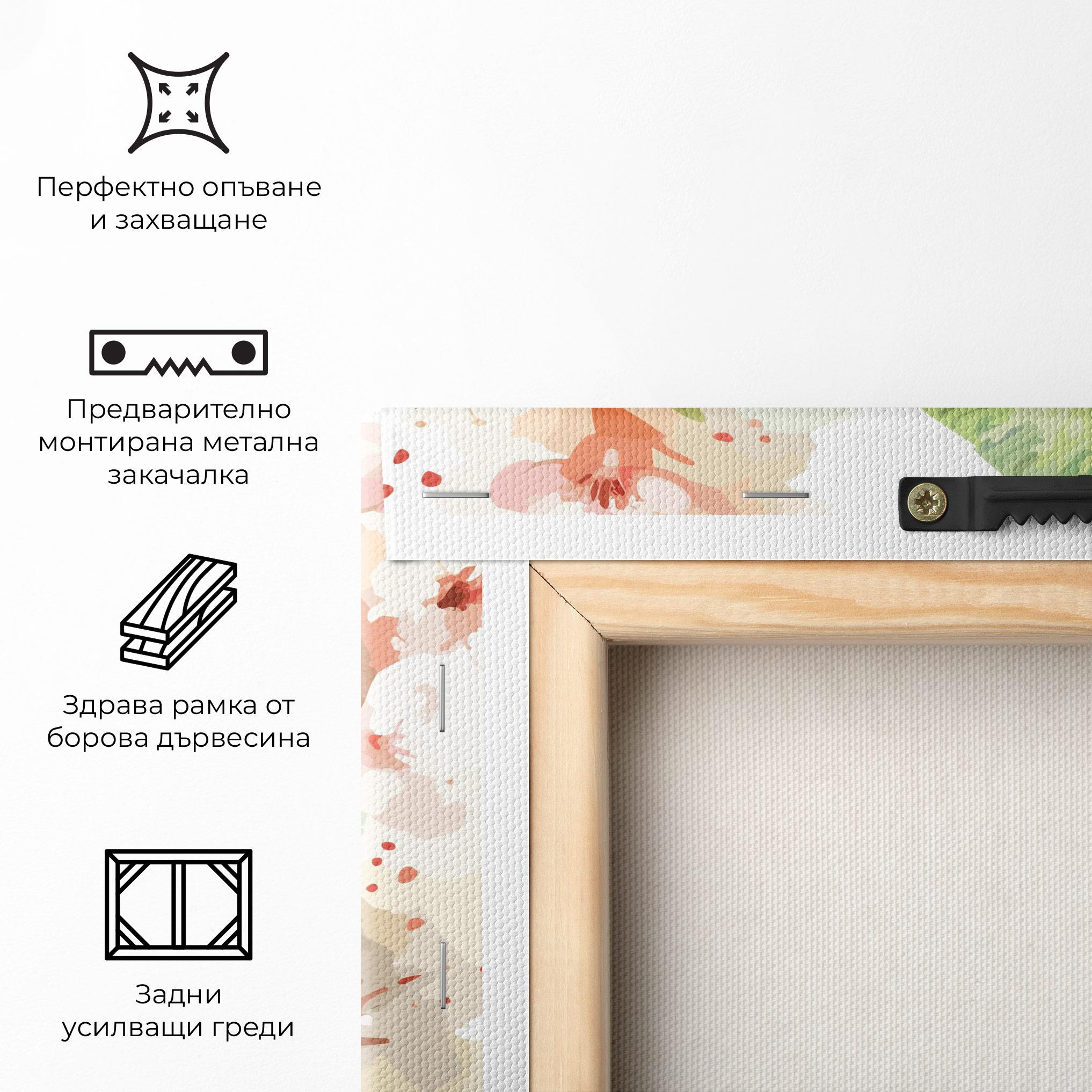 Картина на платно Pretty Green Parrot mockup 5