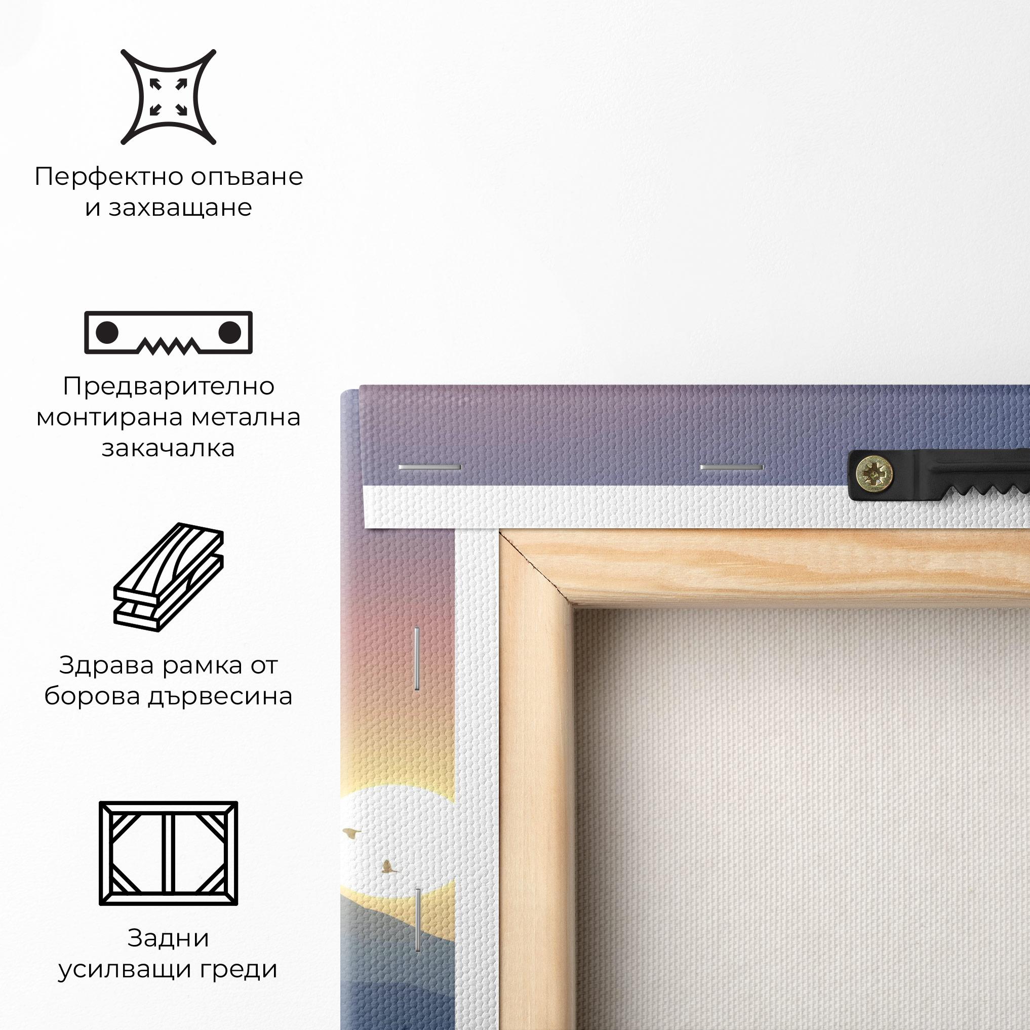 Картина на платно Sunset Birds View mockup 5