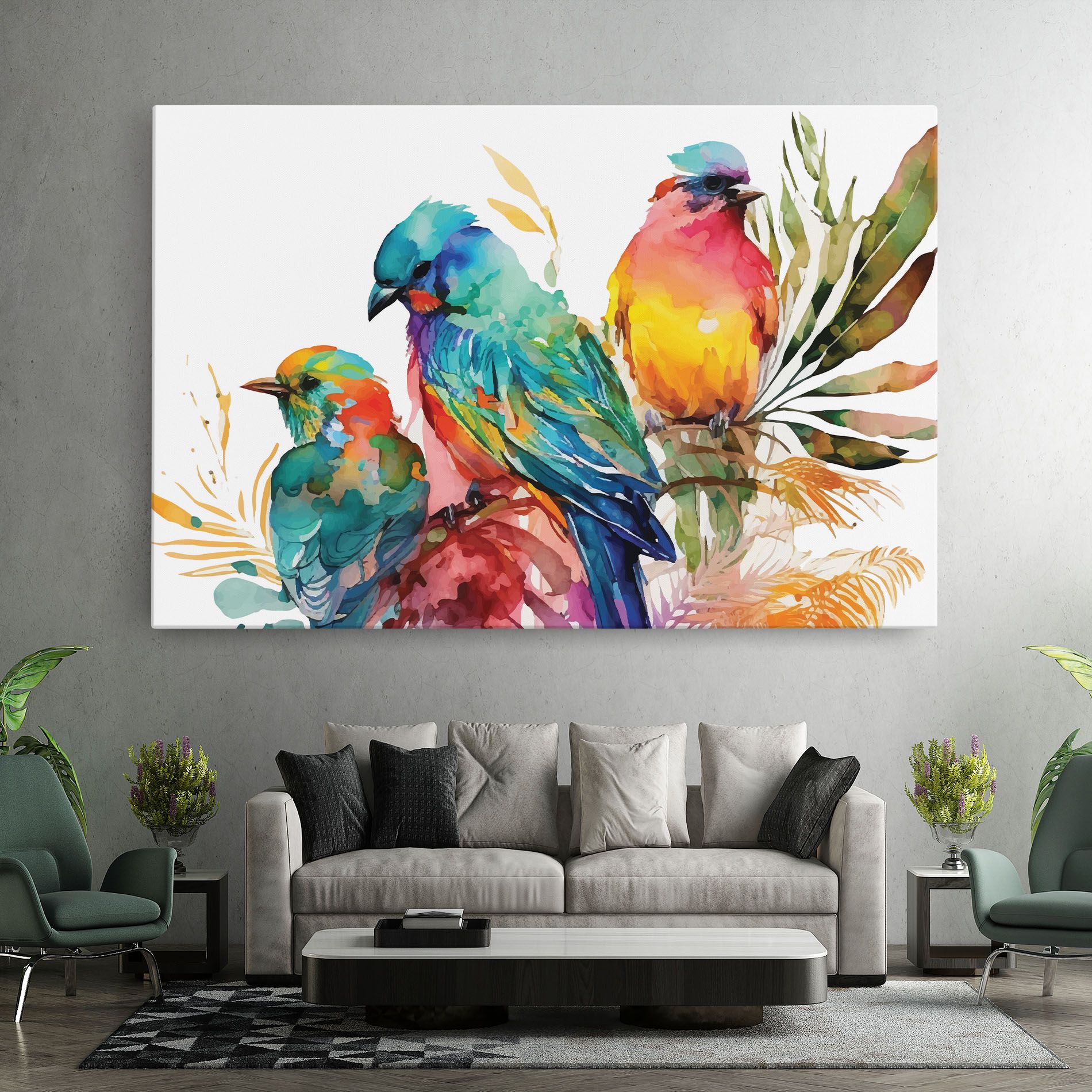 Colorful Birds mockup 7