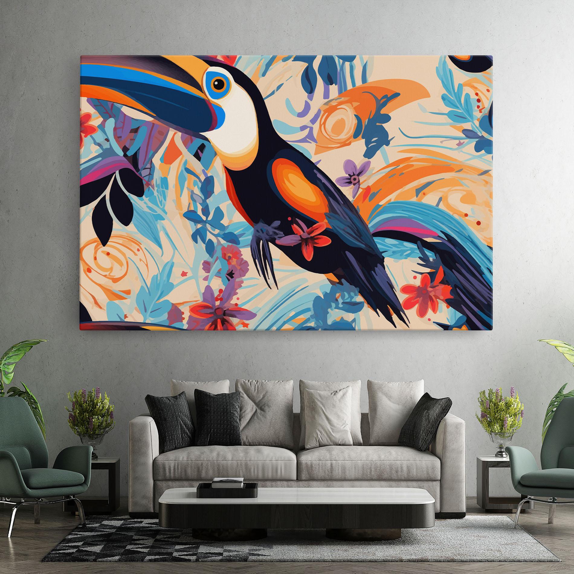 Картина на платно Colorful Toucan mockup 7