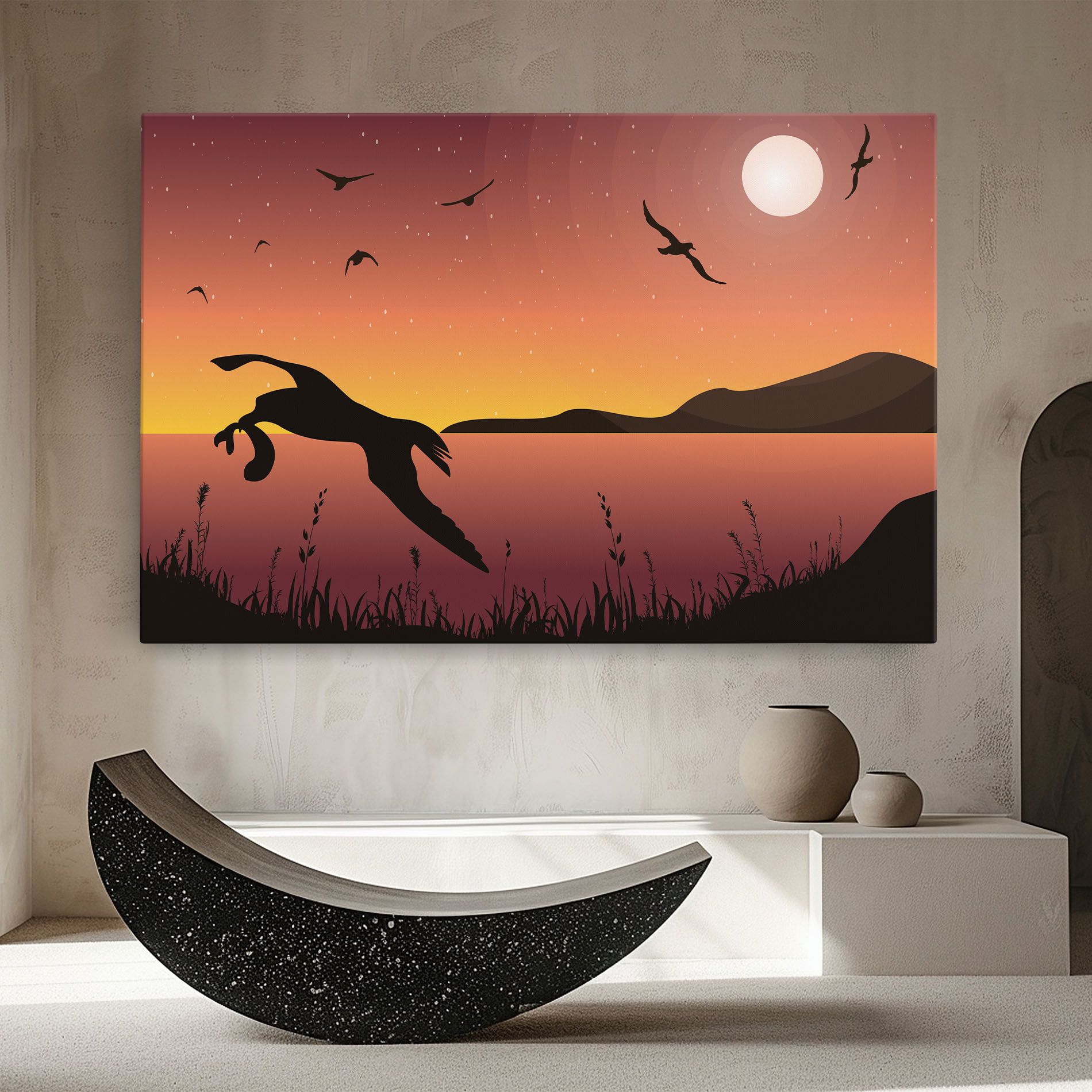 Birds Fishing mockup 8