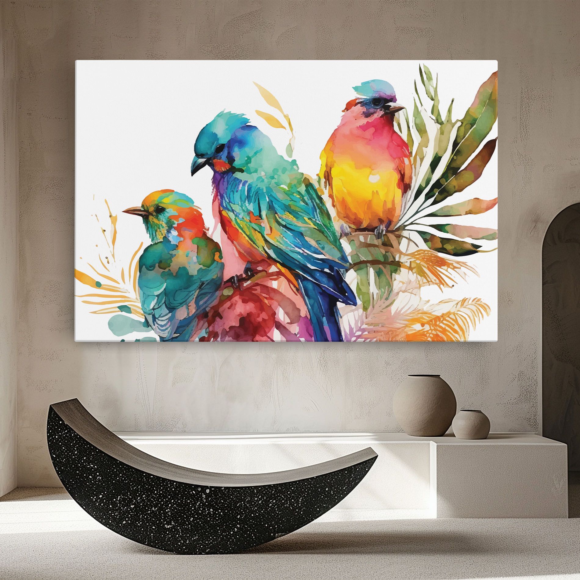 Colorful Birds mockup 8