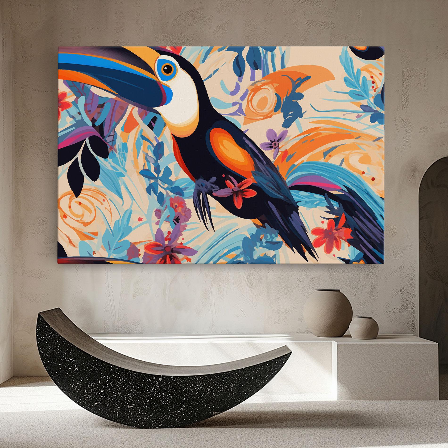 Картина на платно Colorful Toucan mockup 8