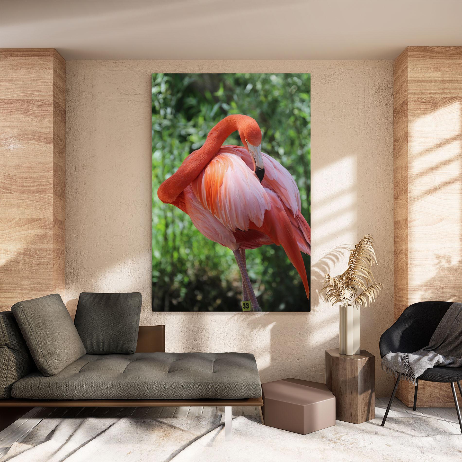 Картина на платно Red Flamingo mockup 8