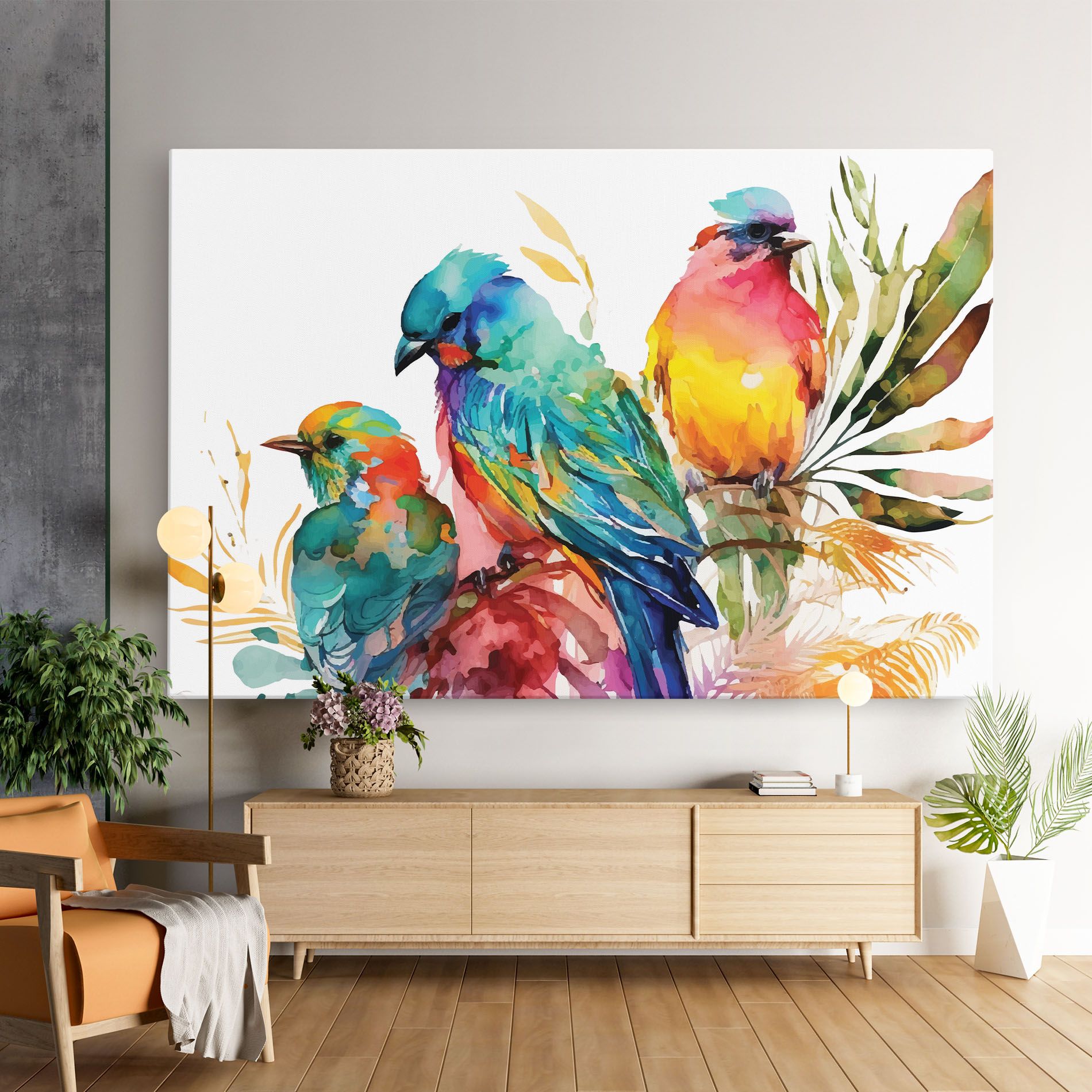 Colorful Birds mockup 9