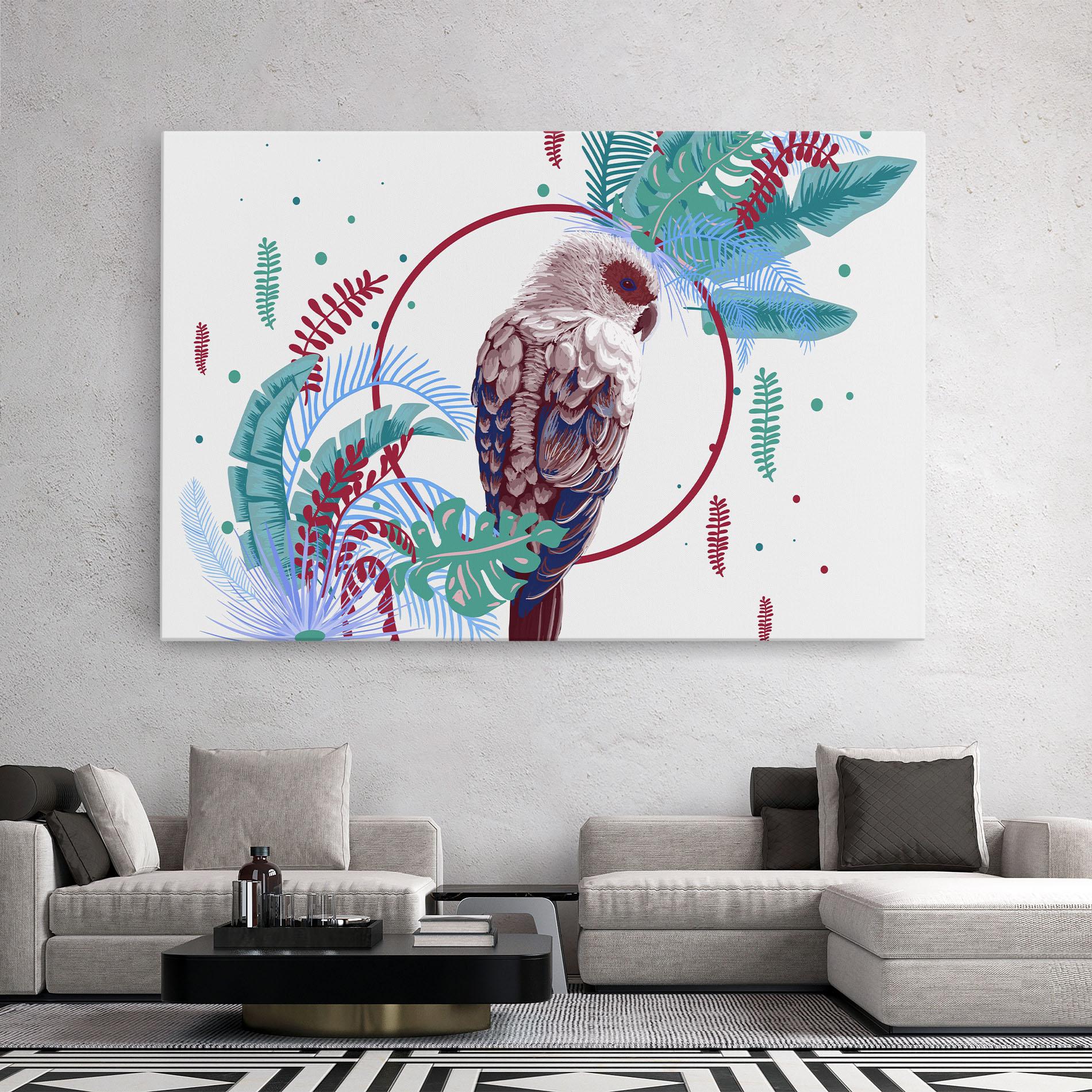 Картина на платно Bright Bird mockup 2