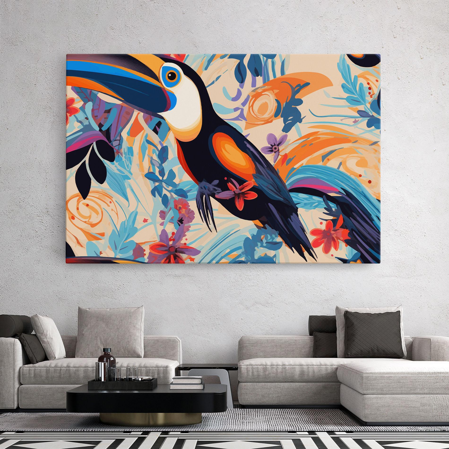 Картина на платно Colorful Toucan mockup 2
