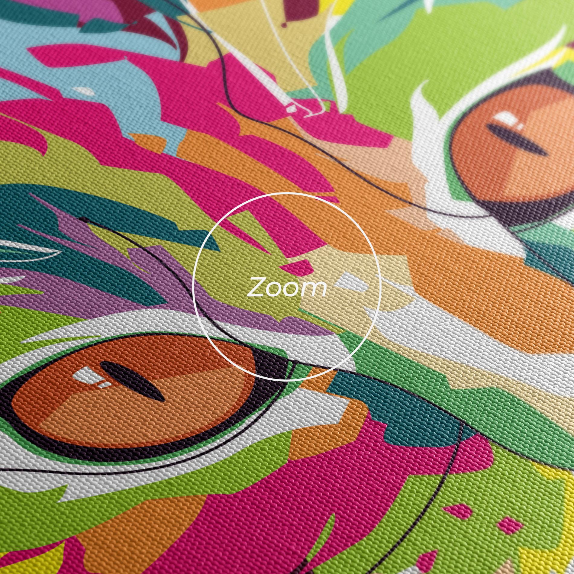 Картина на платно Cat Art Close Up mockup 3