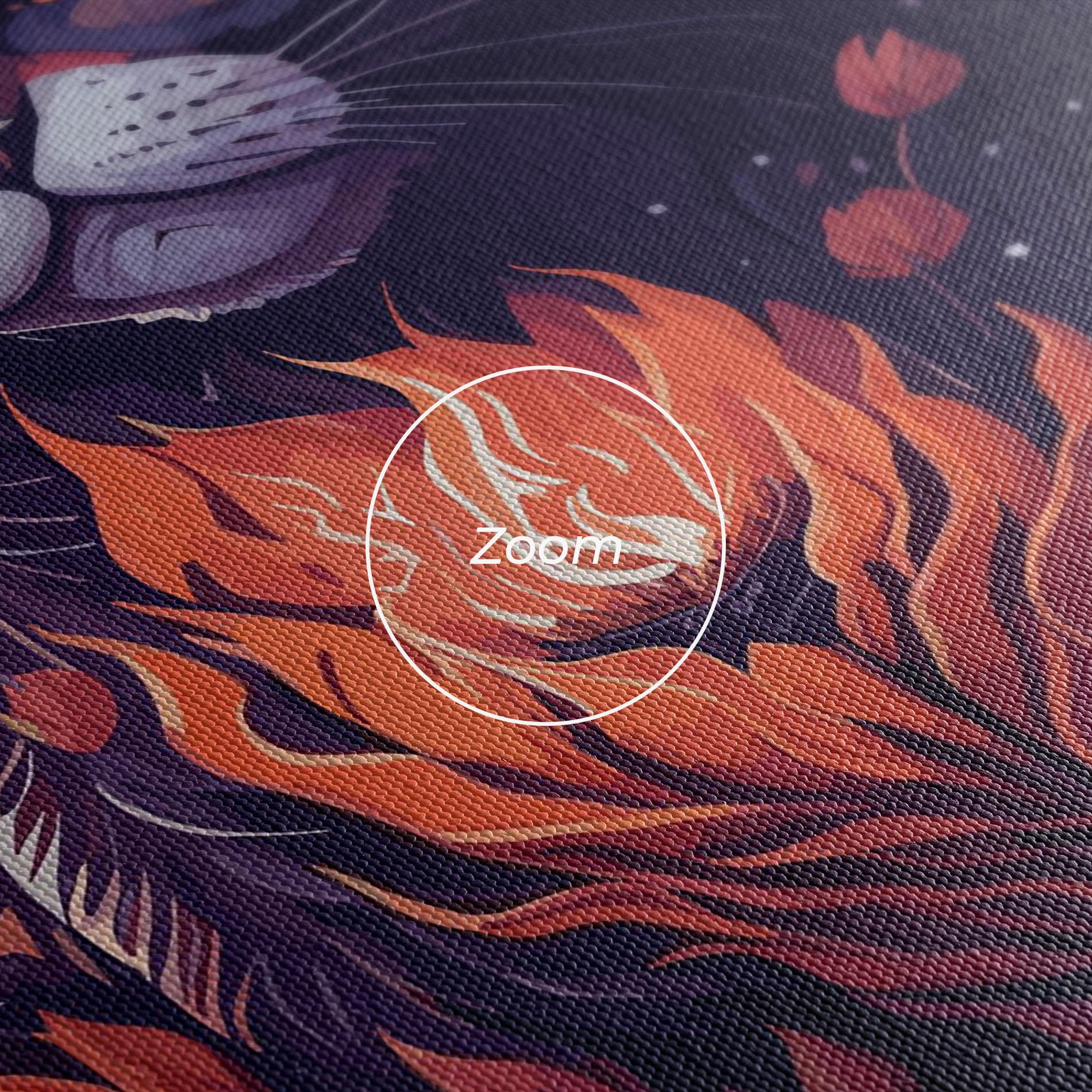 Картина на платно Fire Cat mockup 3