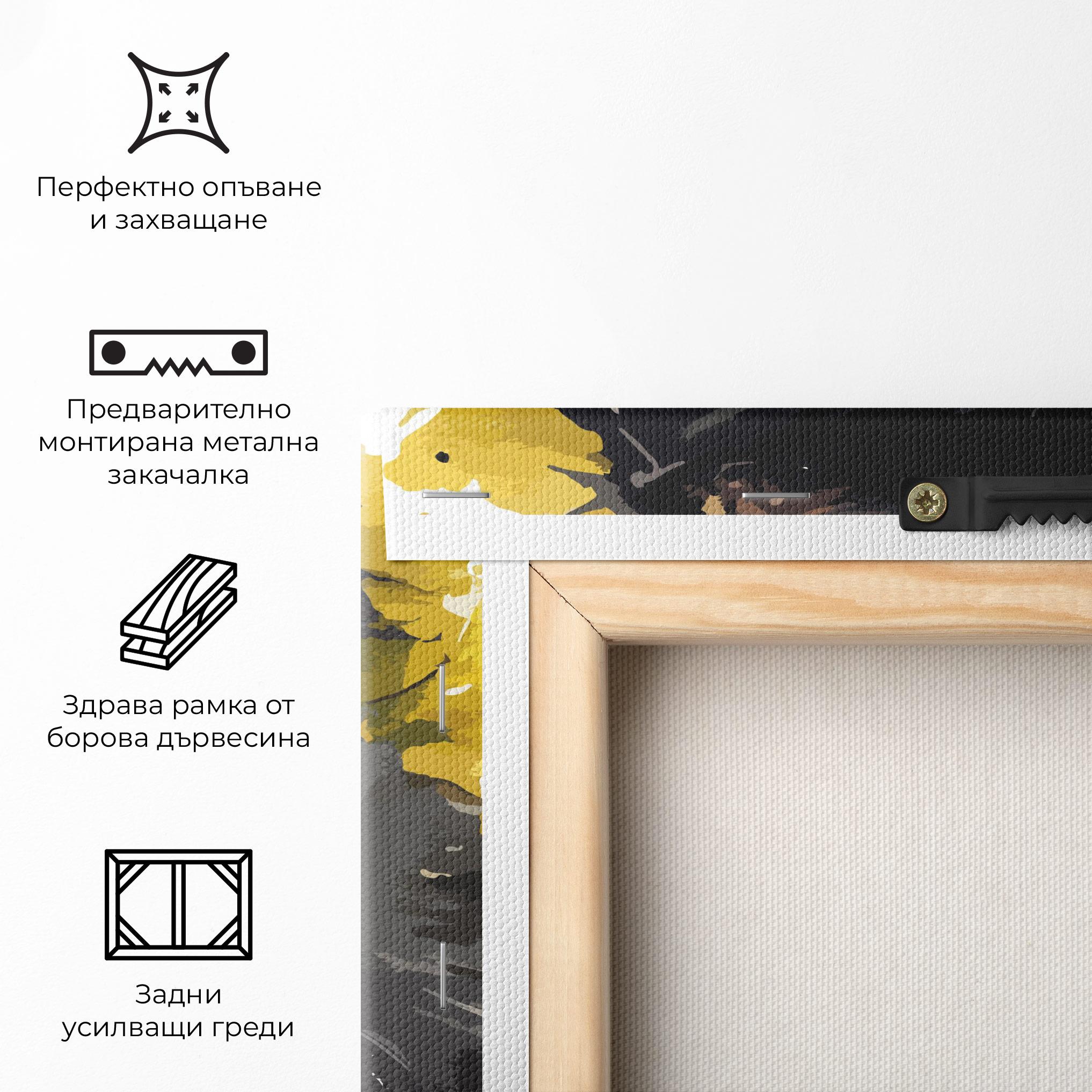 Картина на платно Beautiful Black Cat mockup 5