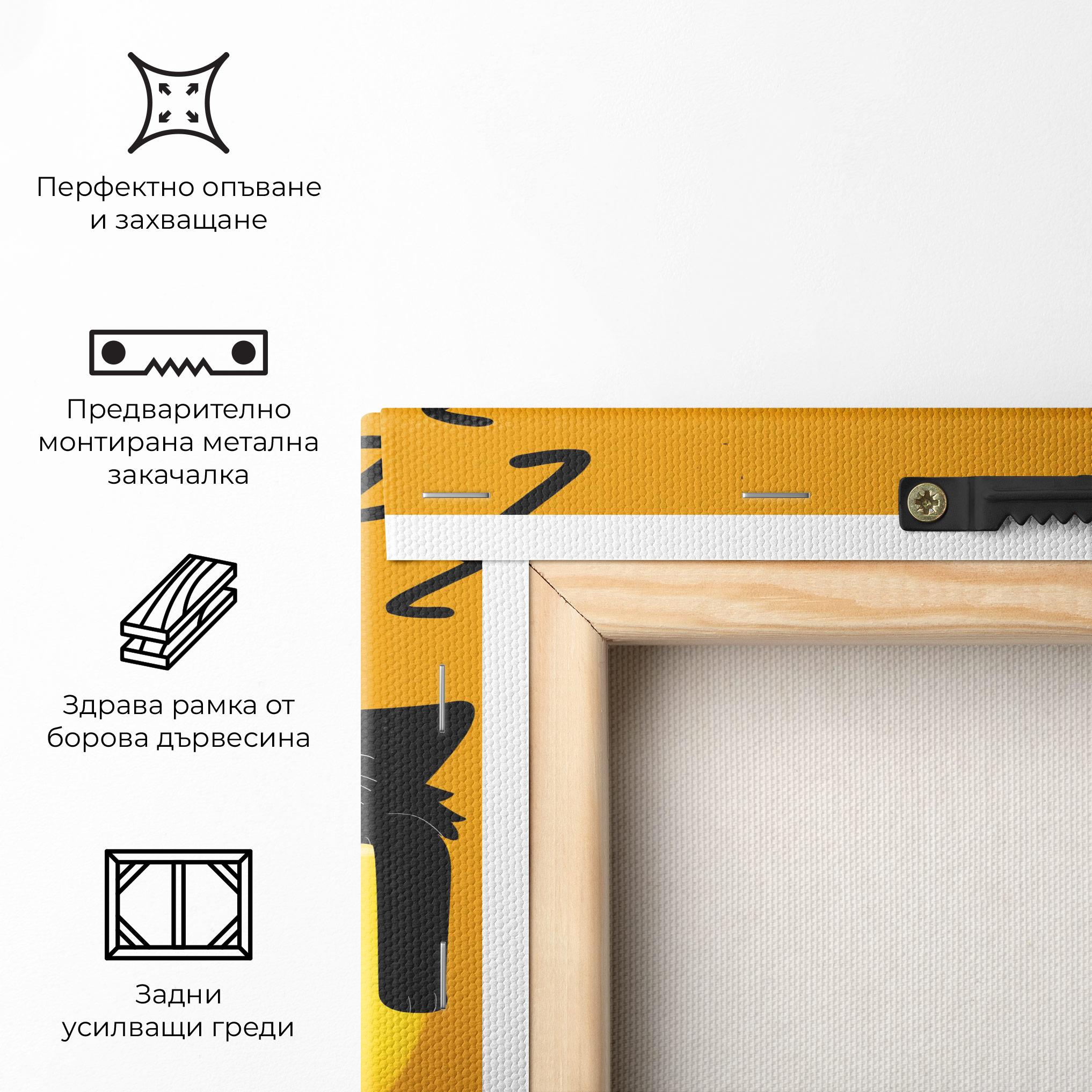 Картина на платно Cat In A Cup mockup 5