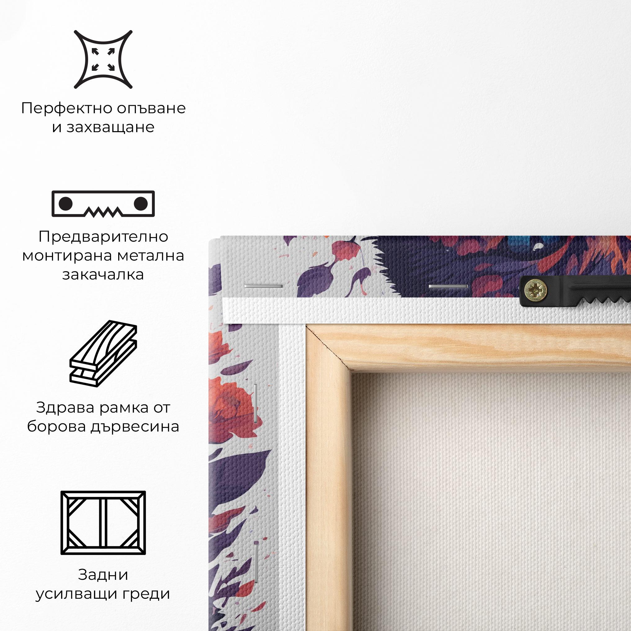 Картина на платно Fire Cat mockup 5