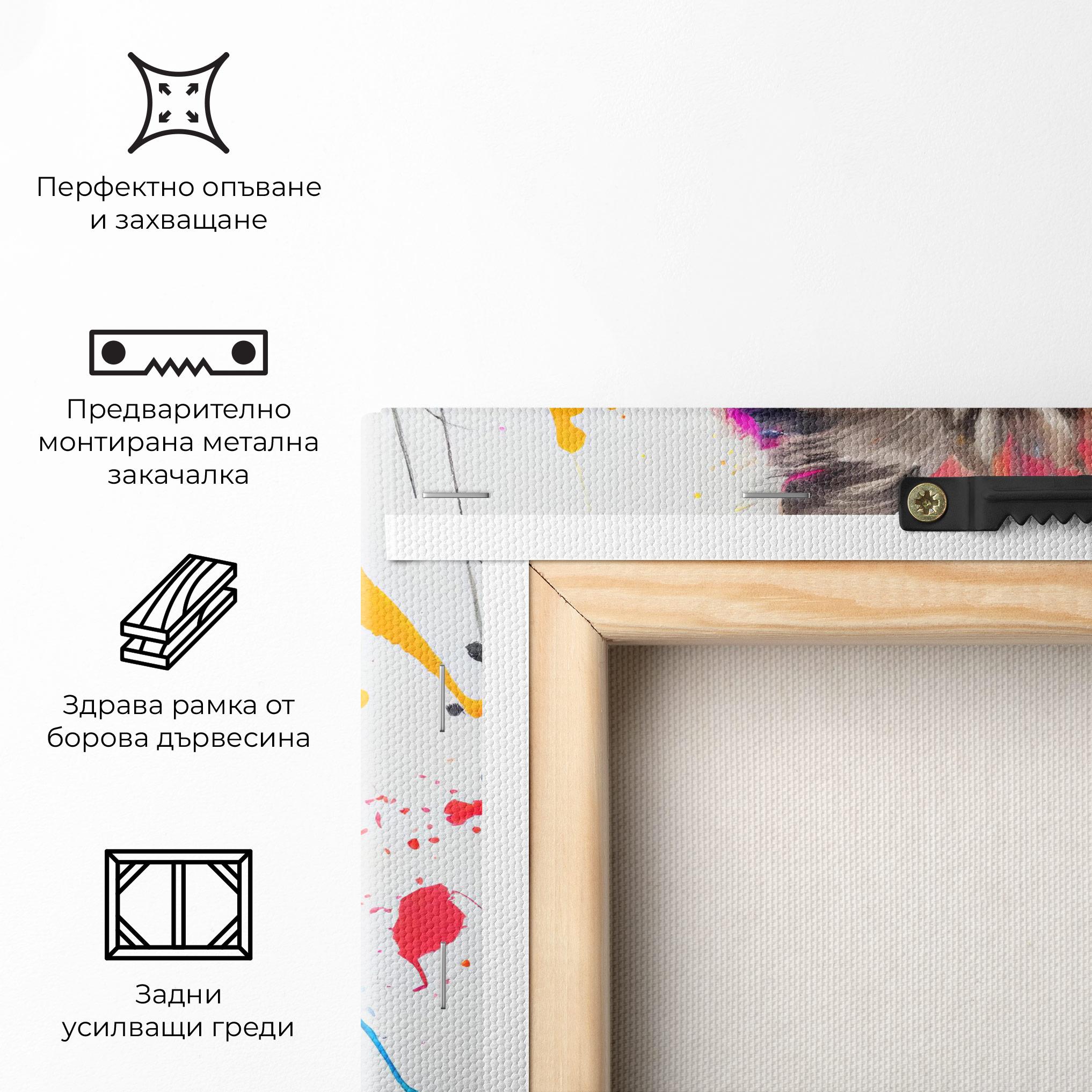 Картина на платно Fluffy Kitten With Clothes mockup 5