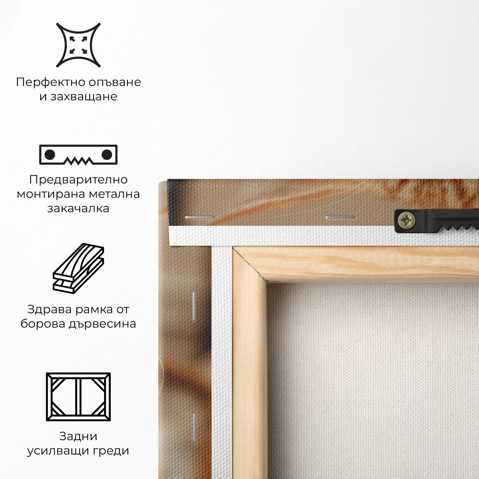 Картина на платно Orange Cat Smiling mockup 5