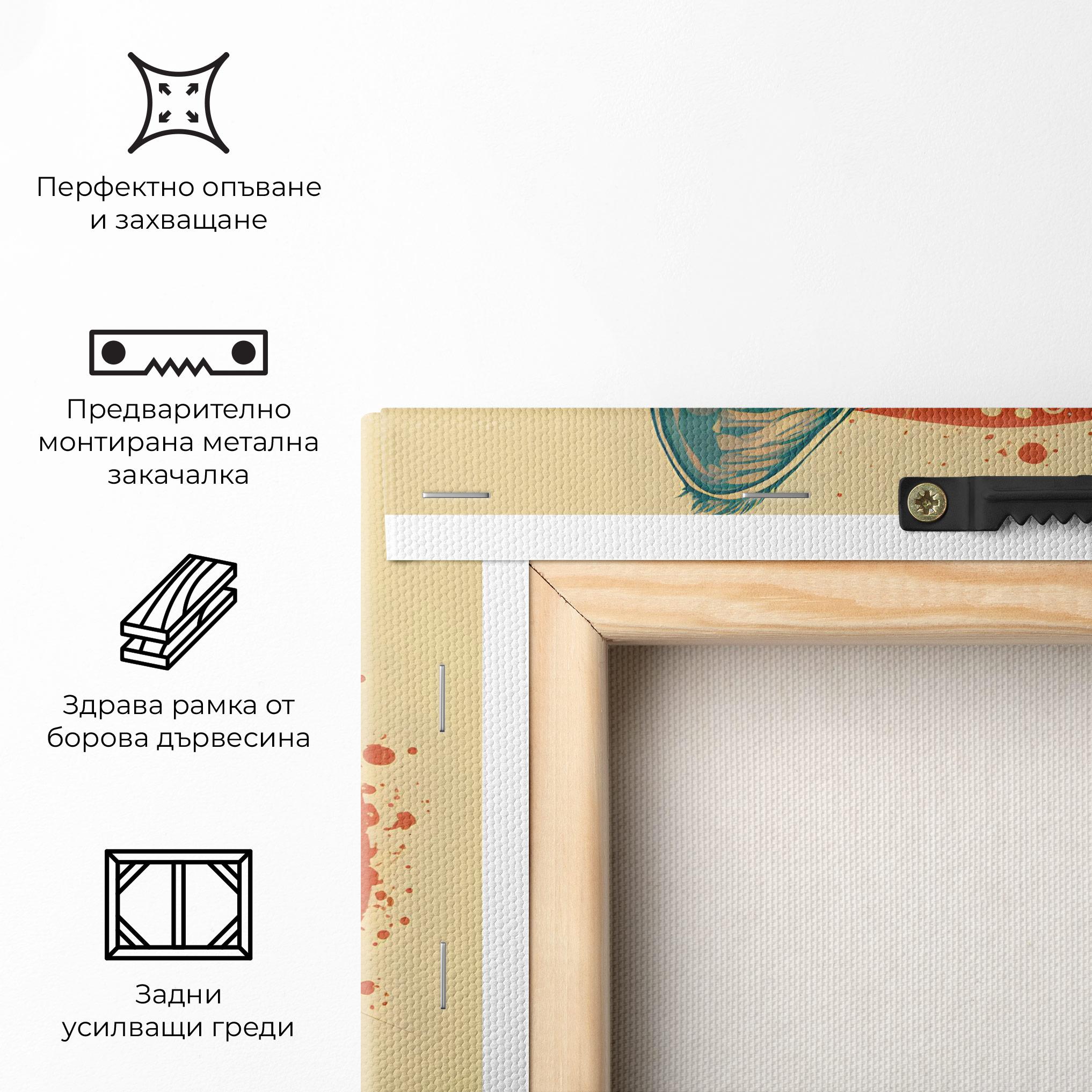 Картина на платно Red Glasses Cat mockup 5