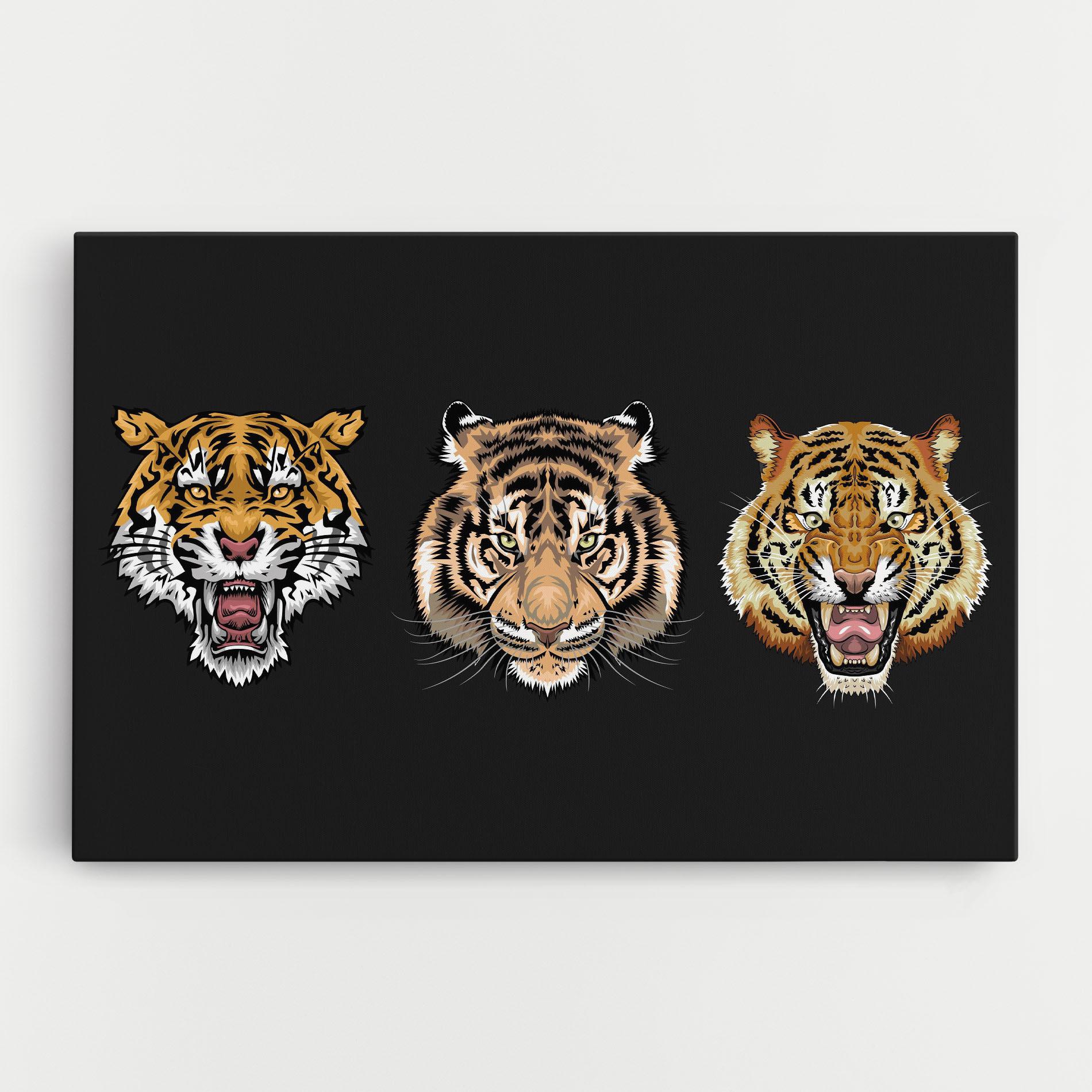 Картина на платно 3 Tigers mockup 0