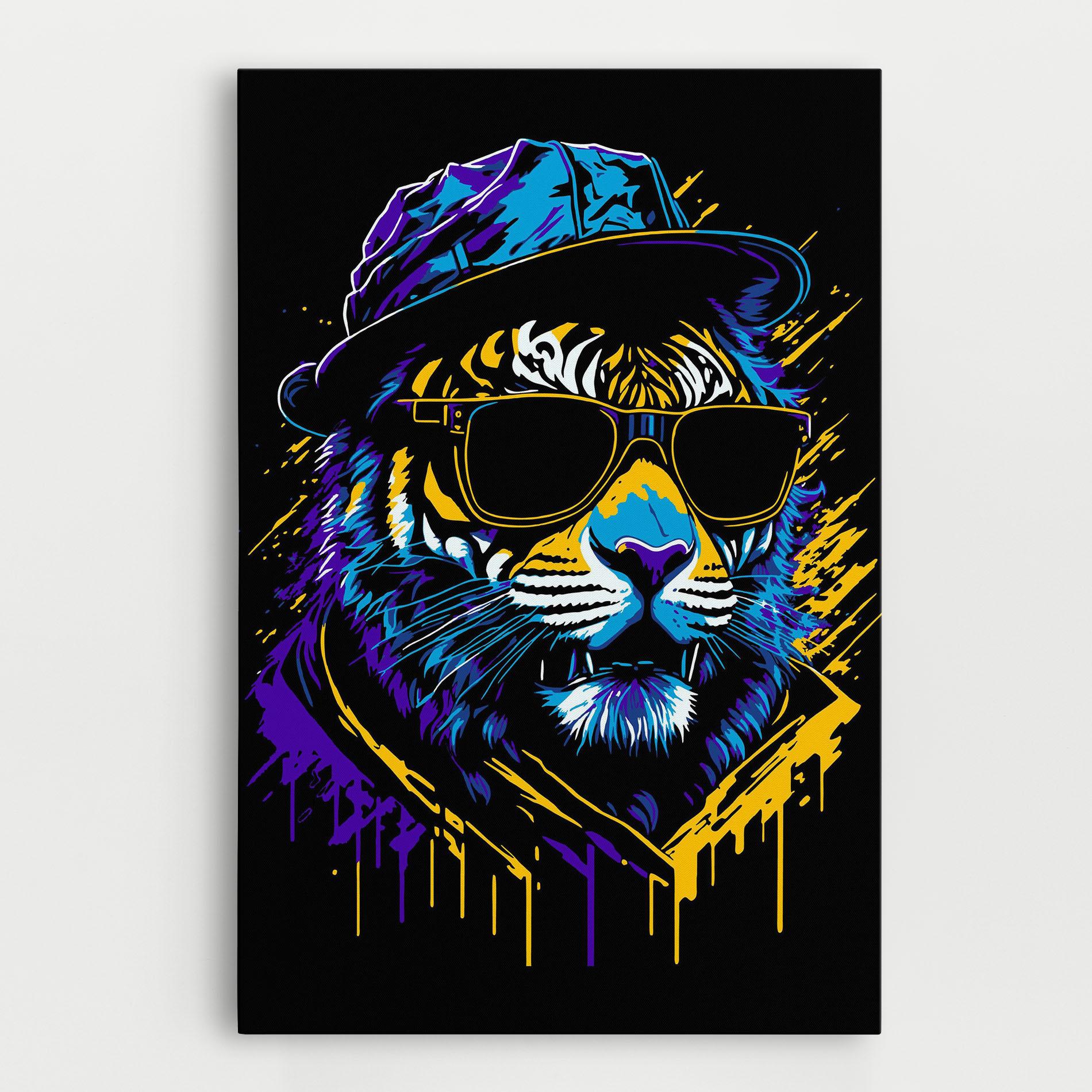 Картина на платно Glasses Tiger mockup 0