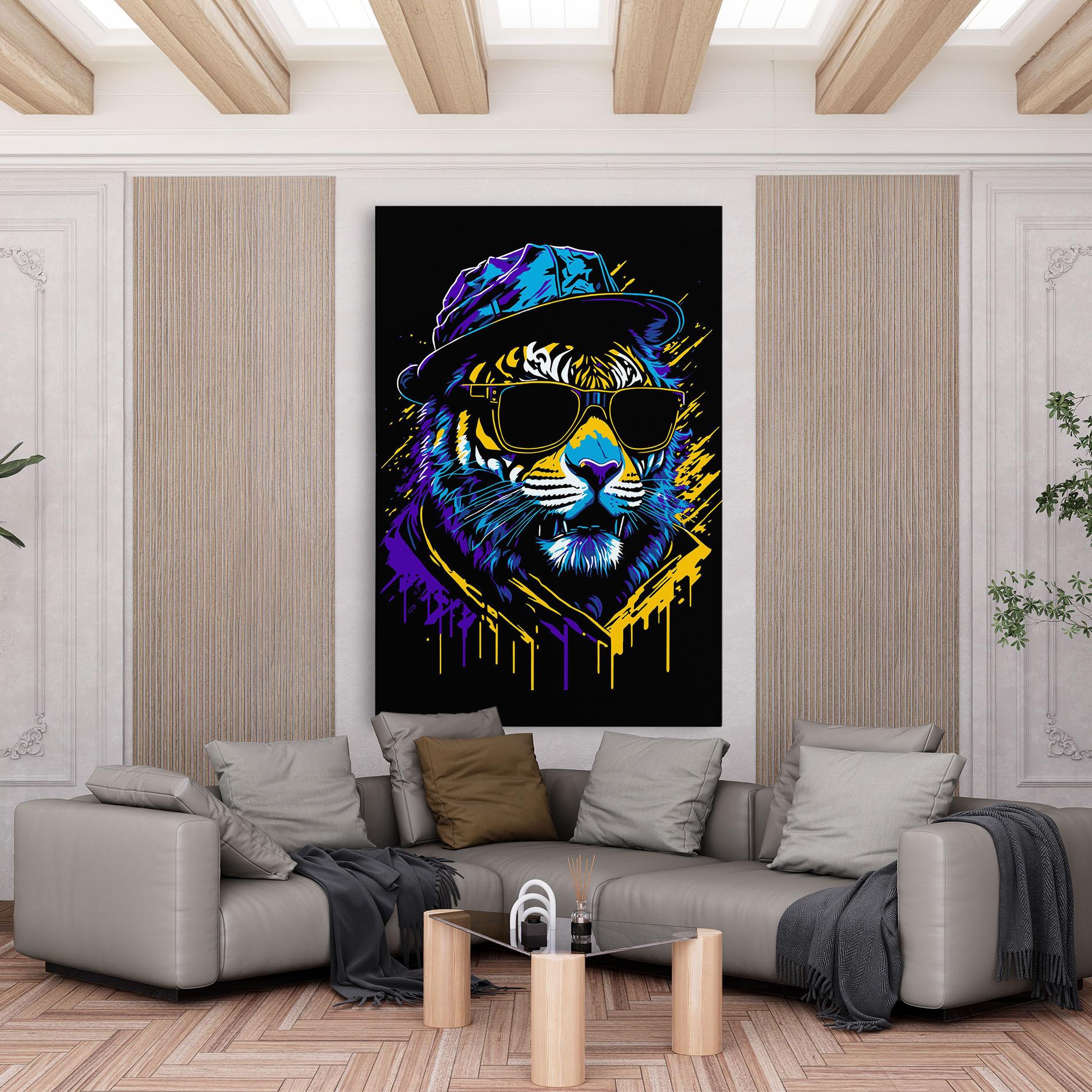 Картина на платно Glasses Tiger mockup 6