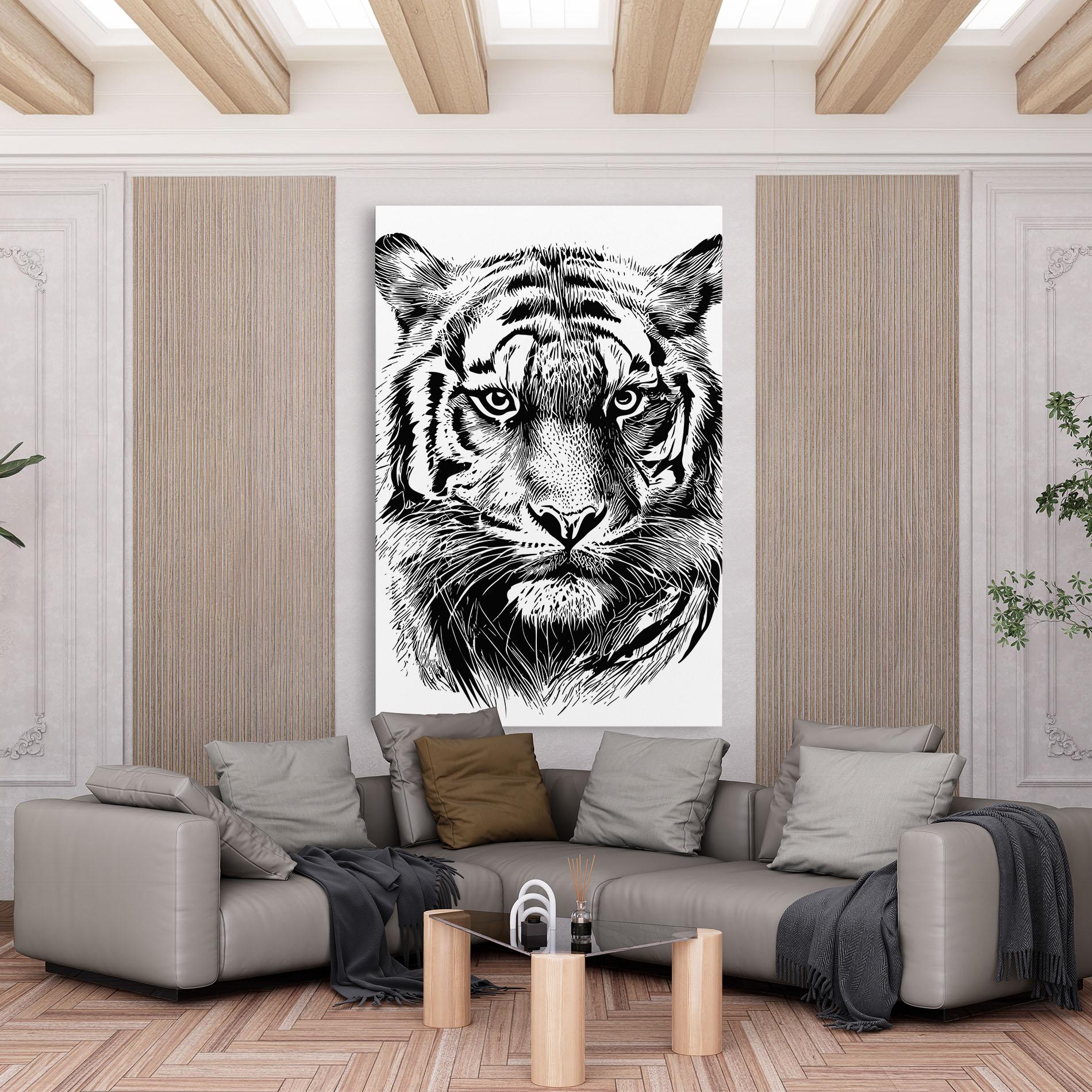 Картина на платно Pretty Tiger Head mockup 6