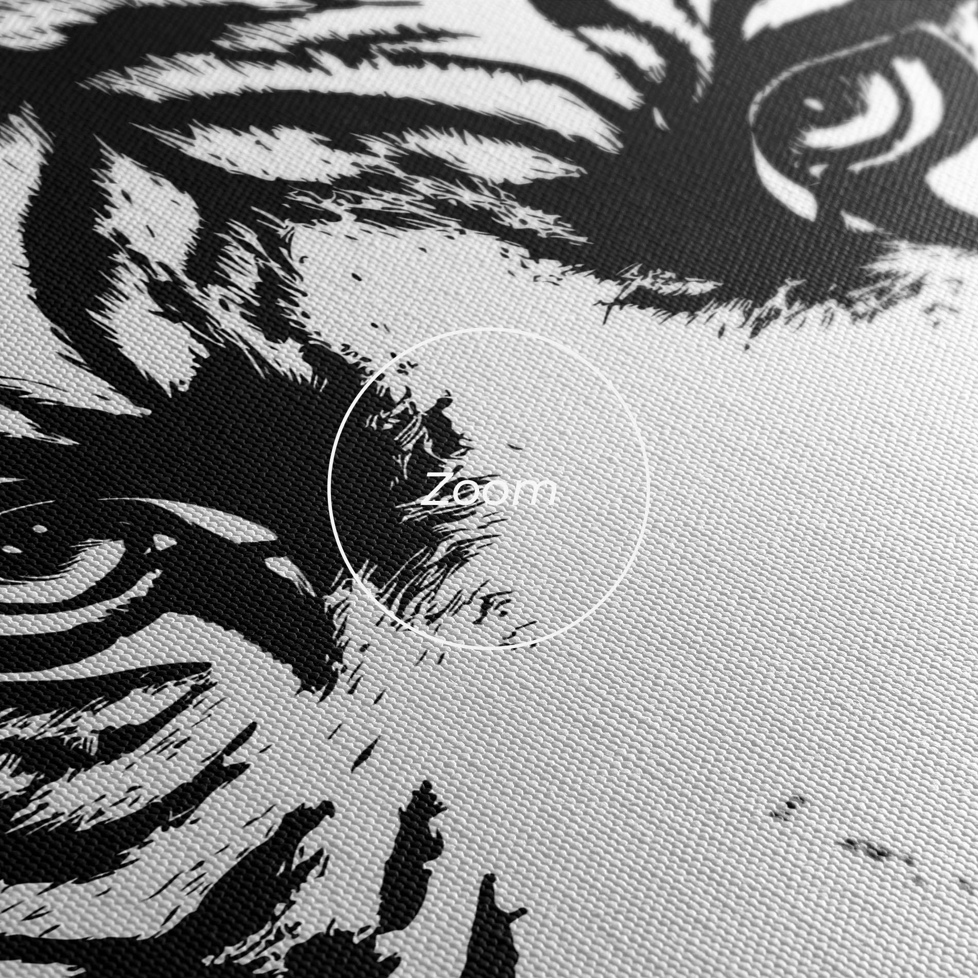 Картина на платно Big Eyes Tiger mockup 3