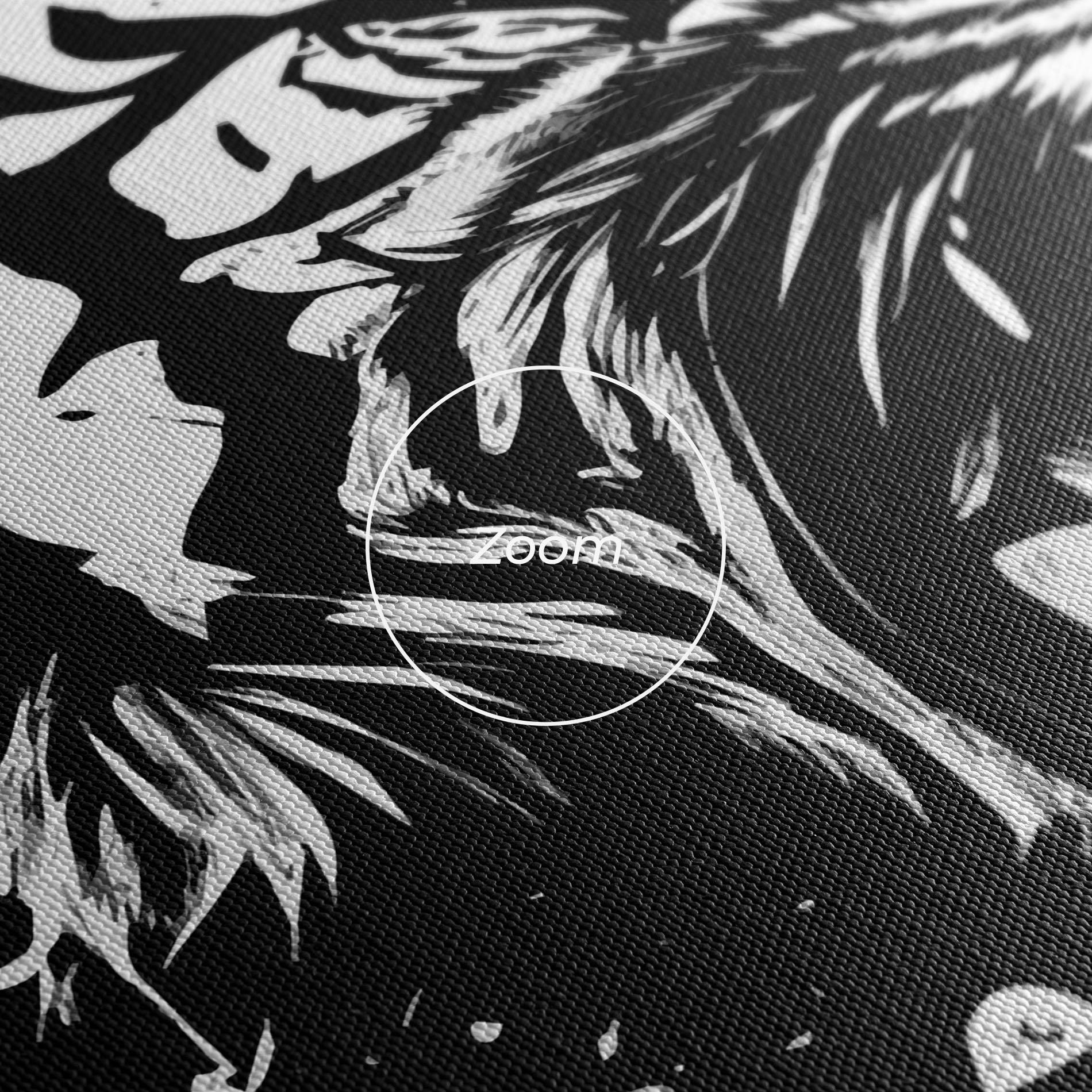 Картина на платно Black Grey Tiger mockup 3