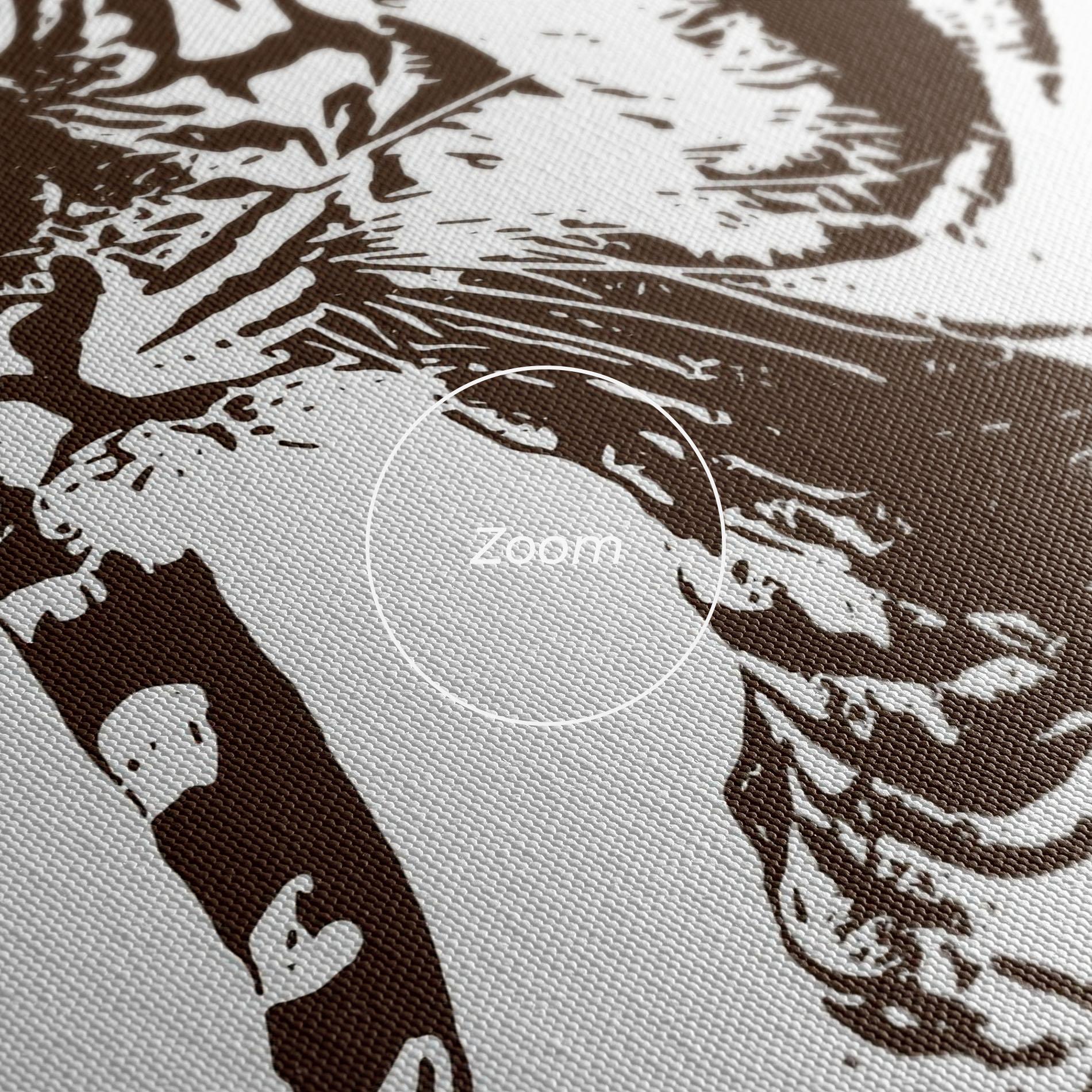 Картина на платно Brown Line Tiger mockup 3