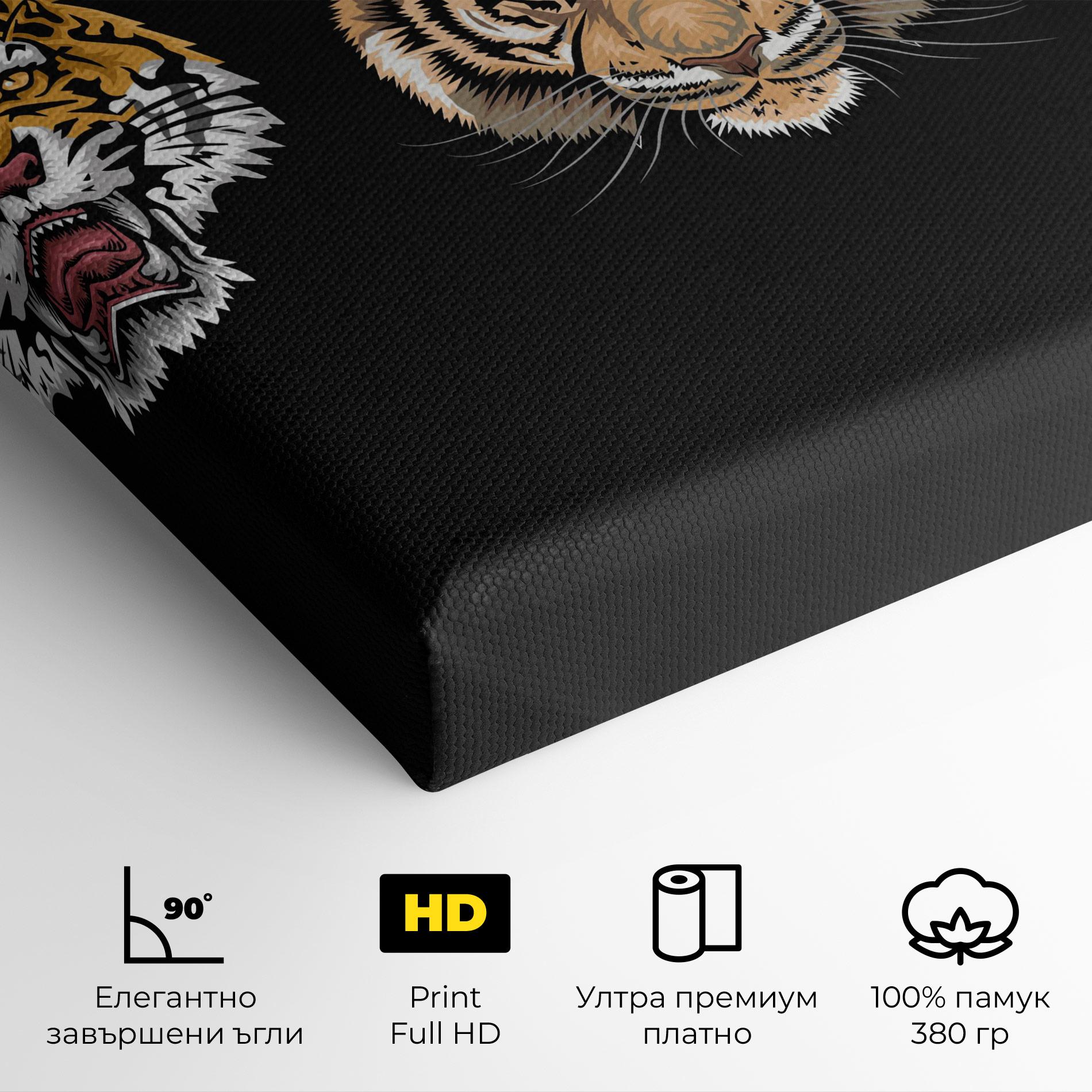 Картина на платно 3 Tigers mockup 4