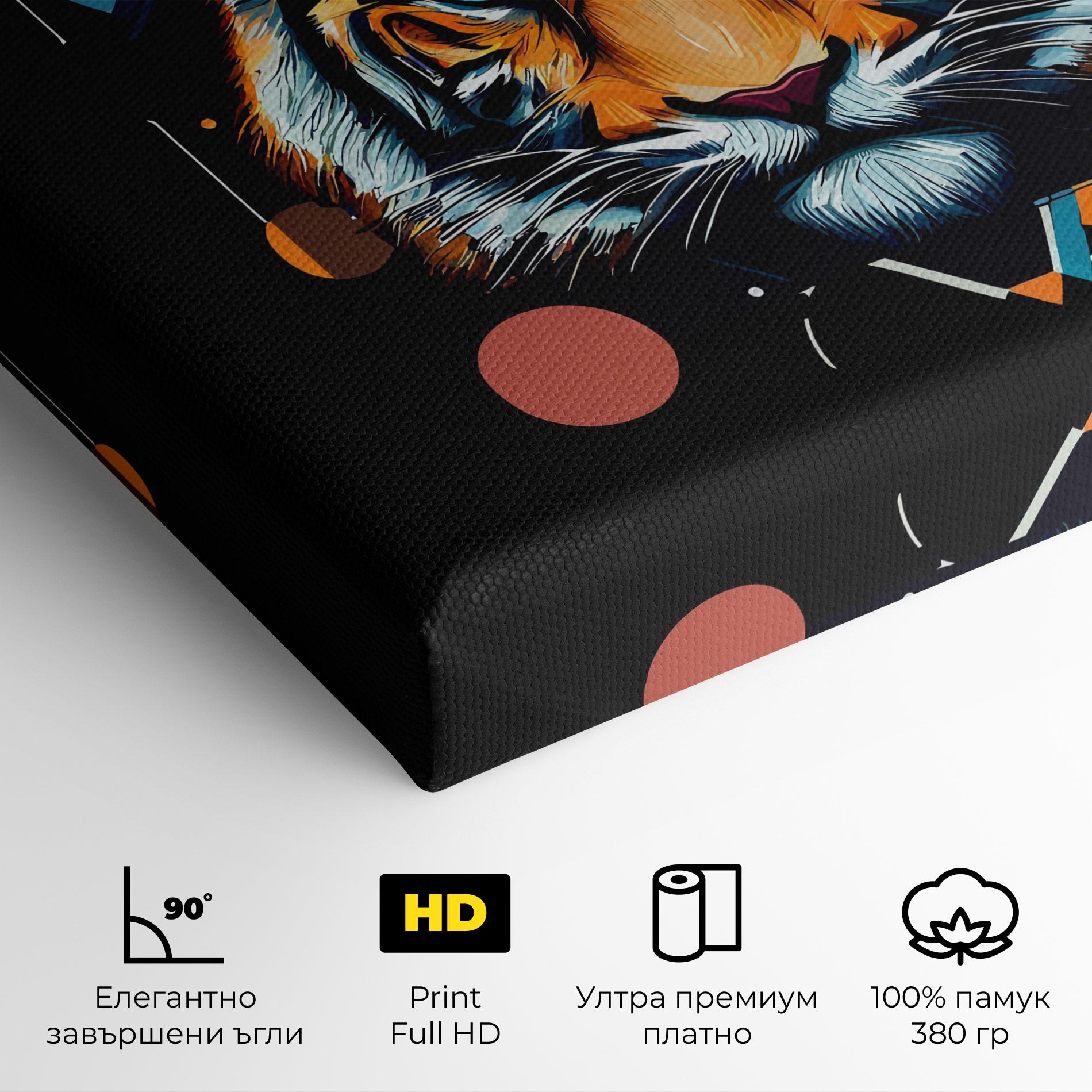 Картина на платно Geometric Tiger mockup 4