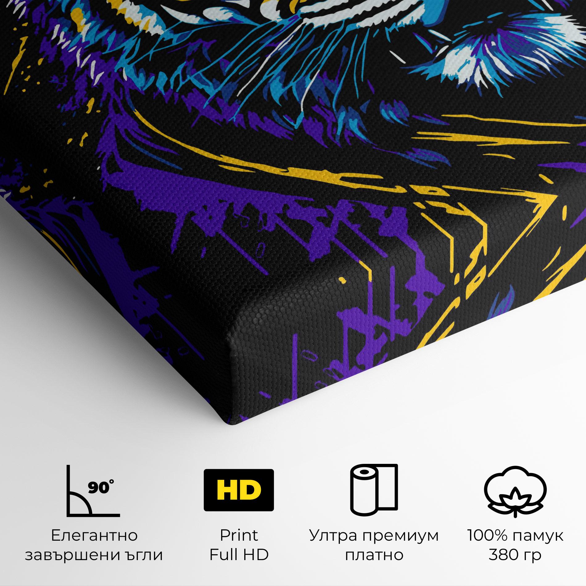 Картина на платно Glasses Tiger mockup 4