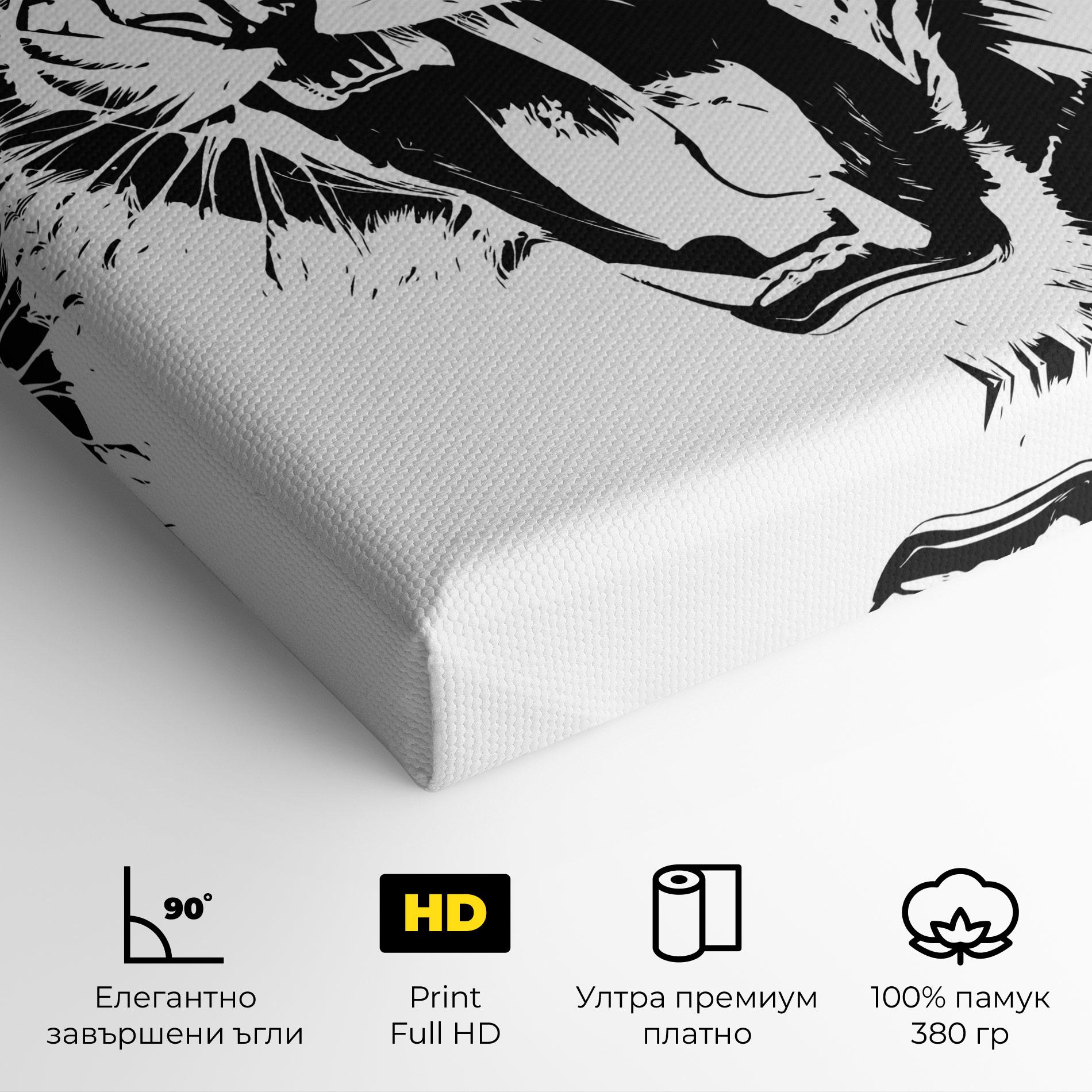 Картина на платно Roaring Tiger mockup 4