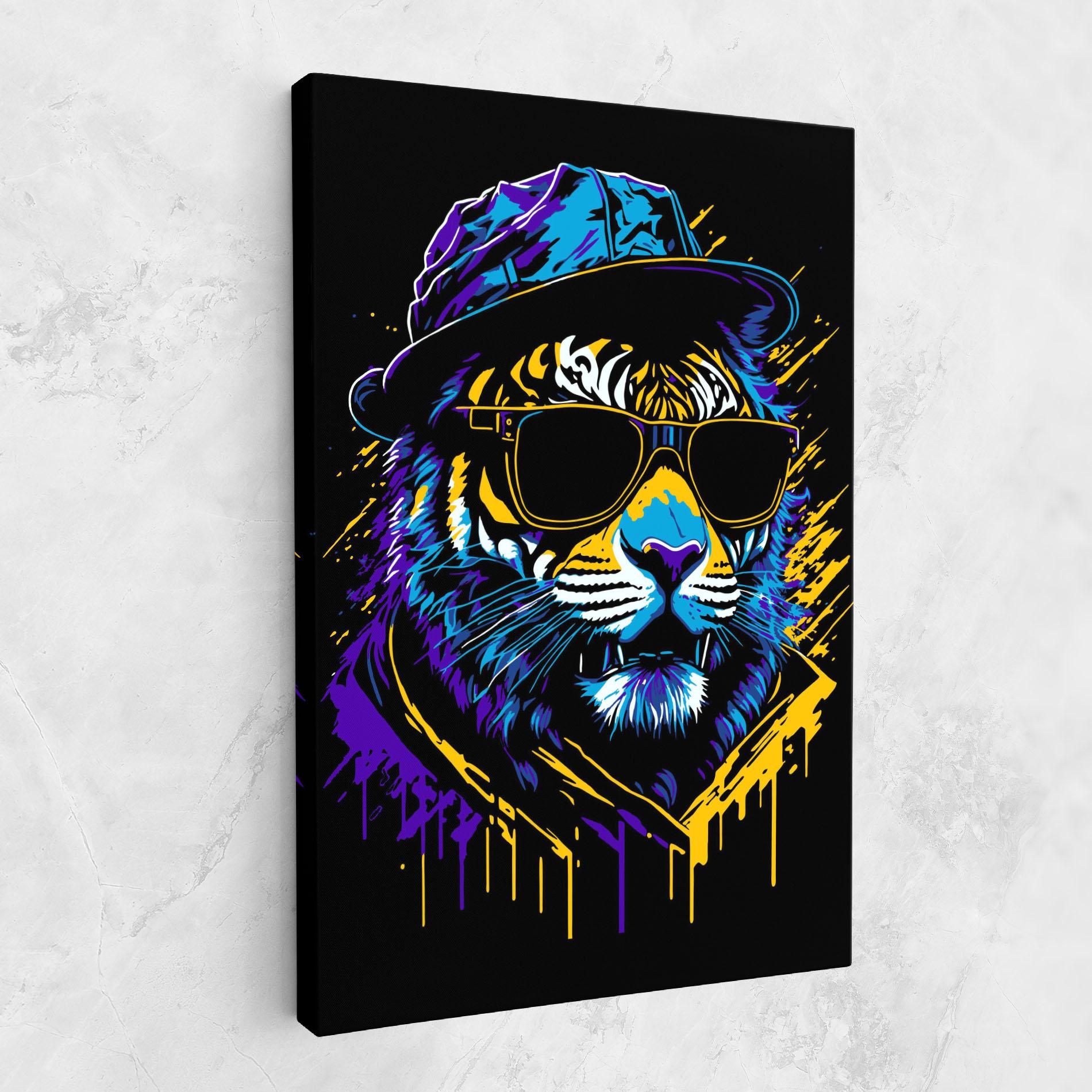Картина на платно Glasses Tiger mockup 1