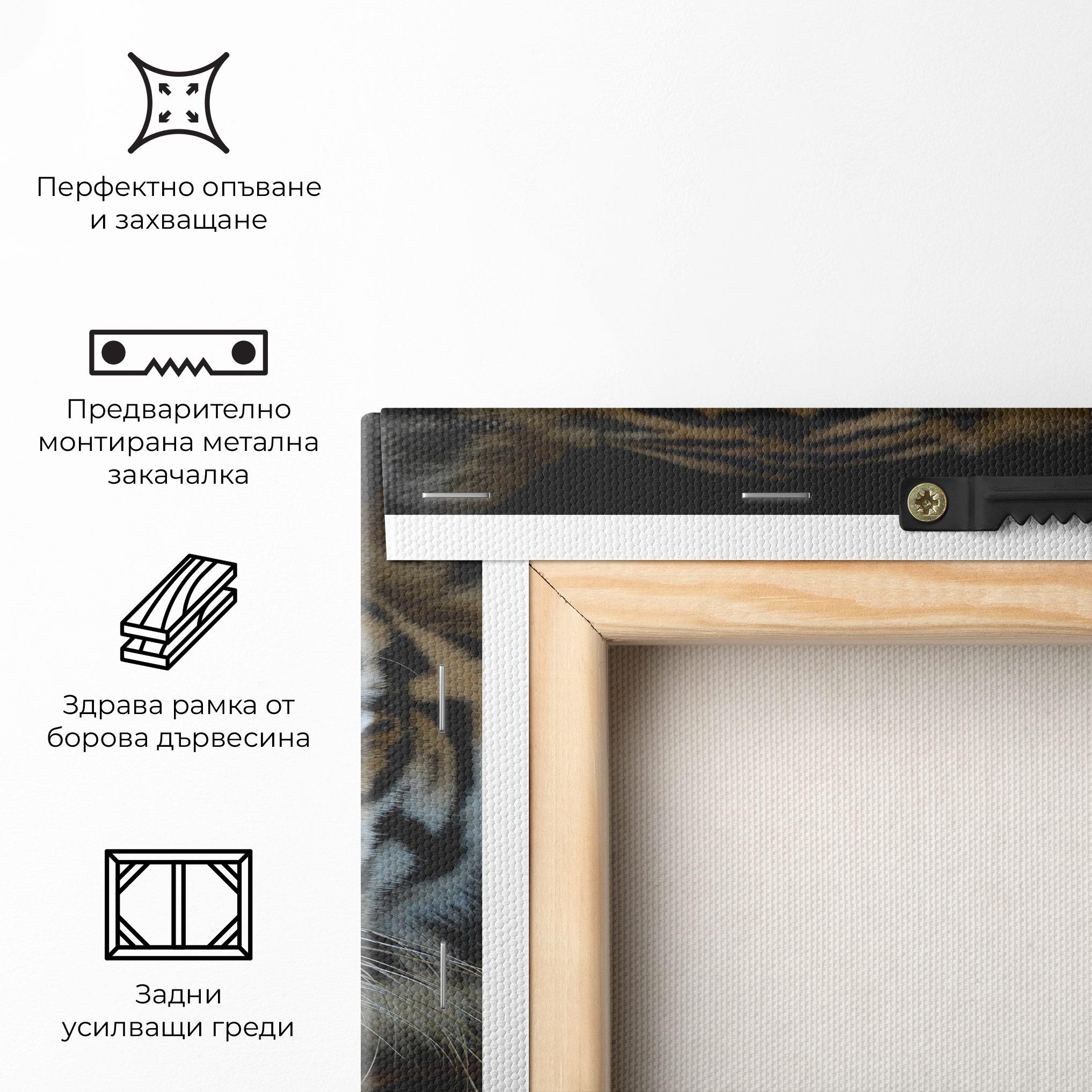 Картина на платно Close Up Tiger mockup 5