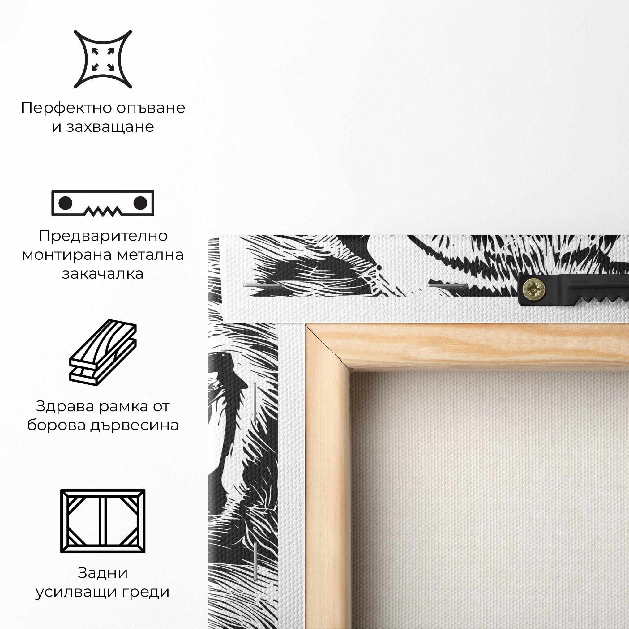 Картина на платно Pretty Tiger Head mockup 5