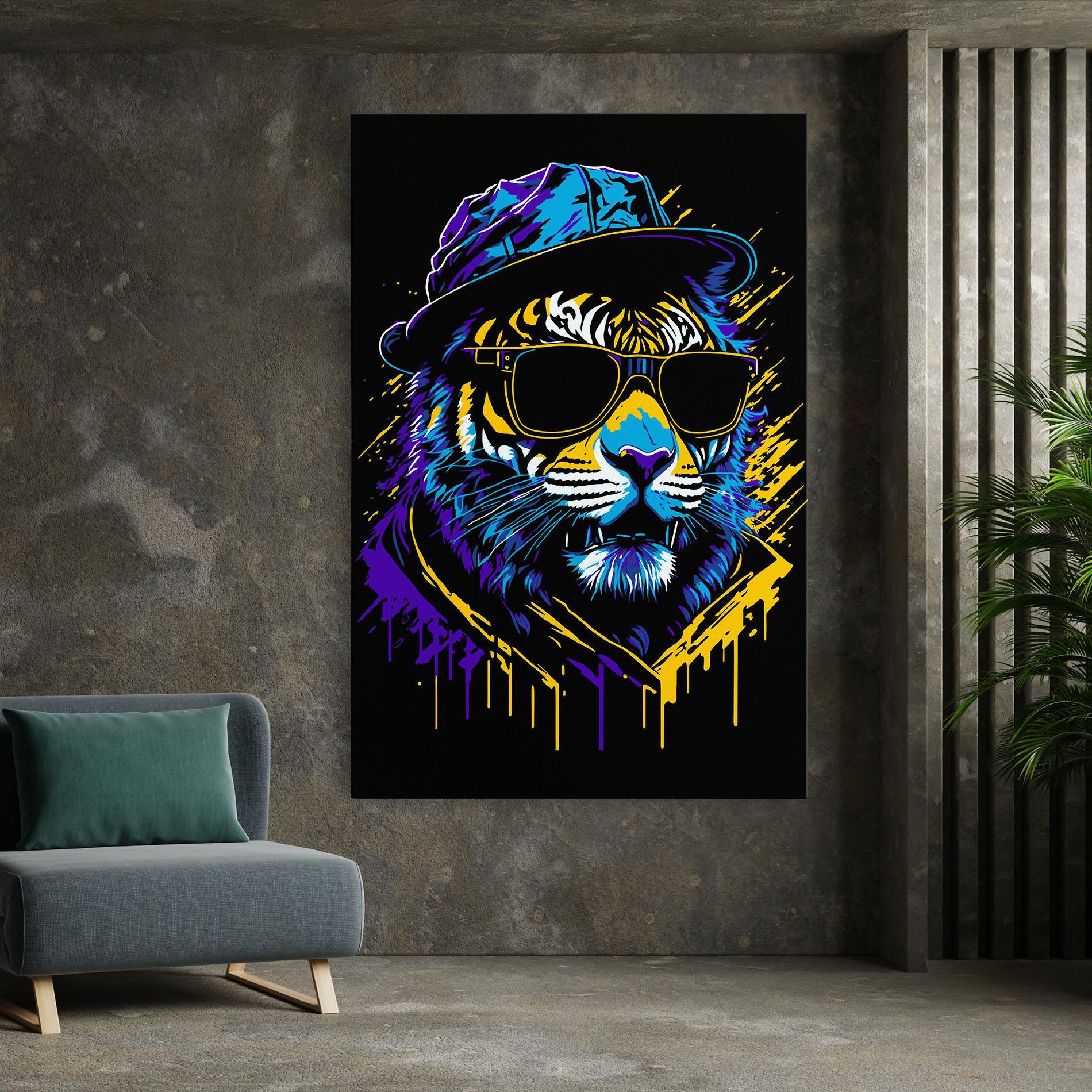 Картина на платно Glasses Tiger mockup 7